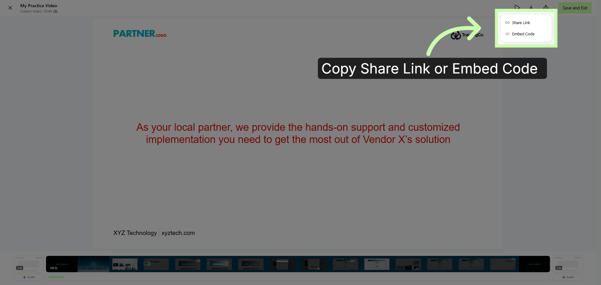 Open Share Options