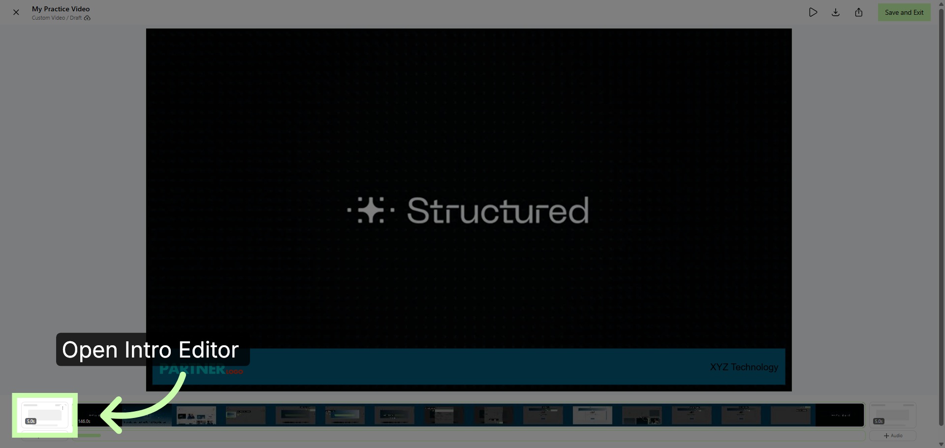Open Intro Editor