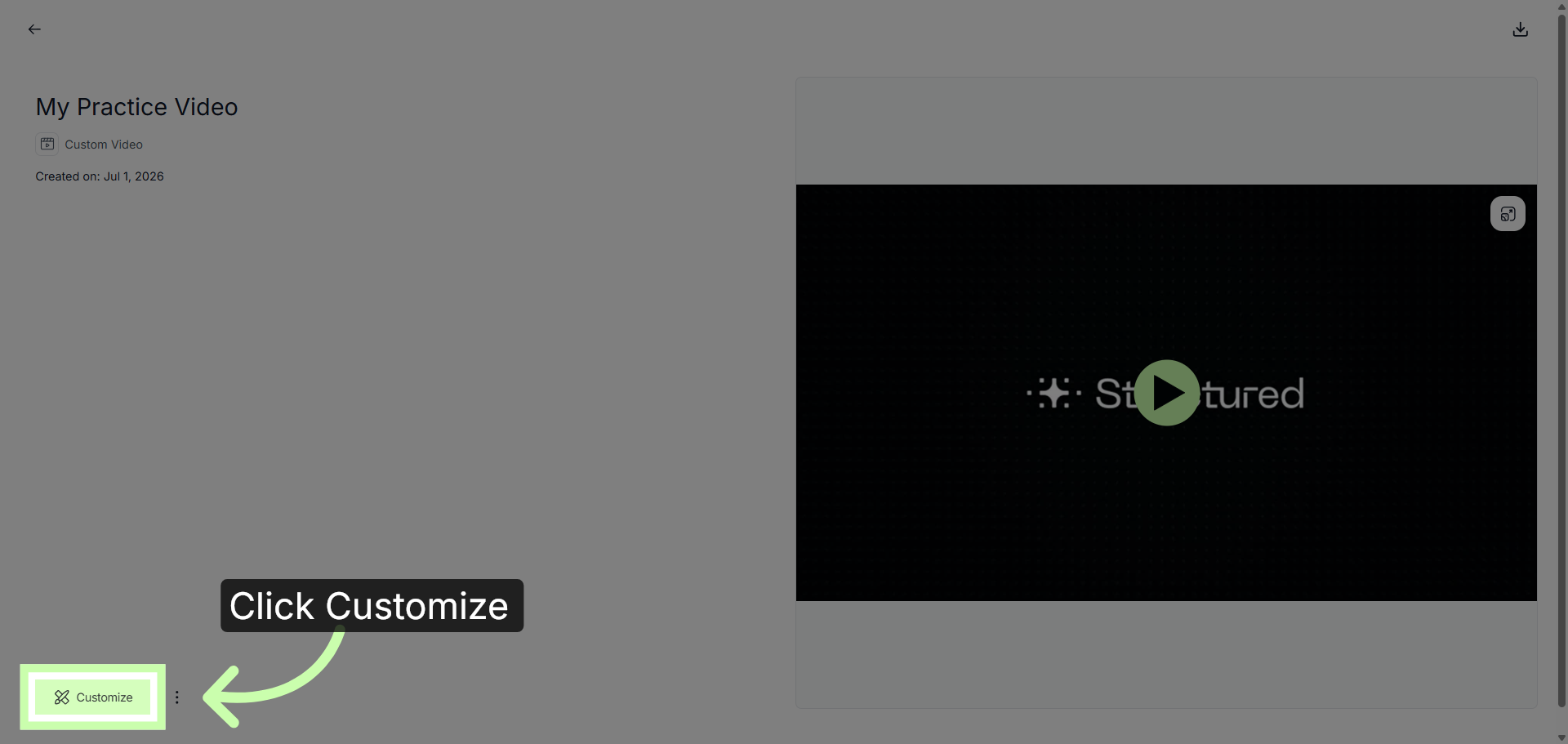 Start Customizing Video
