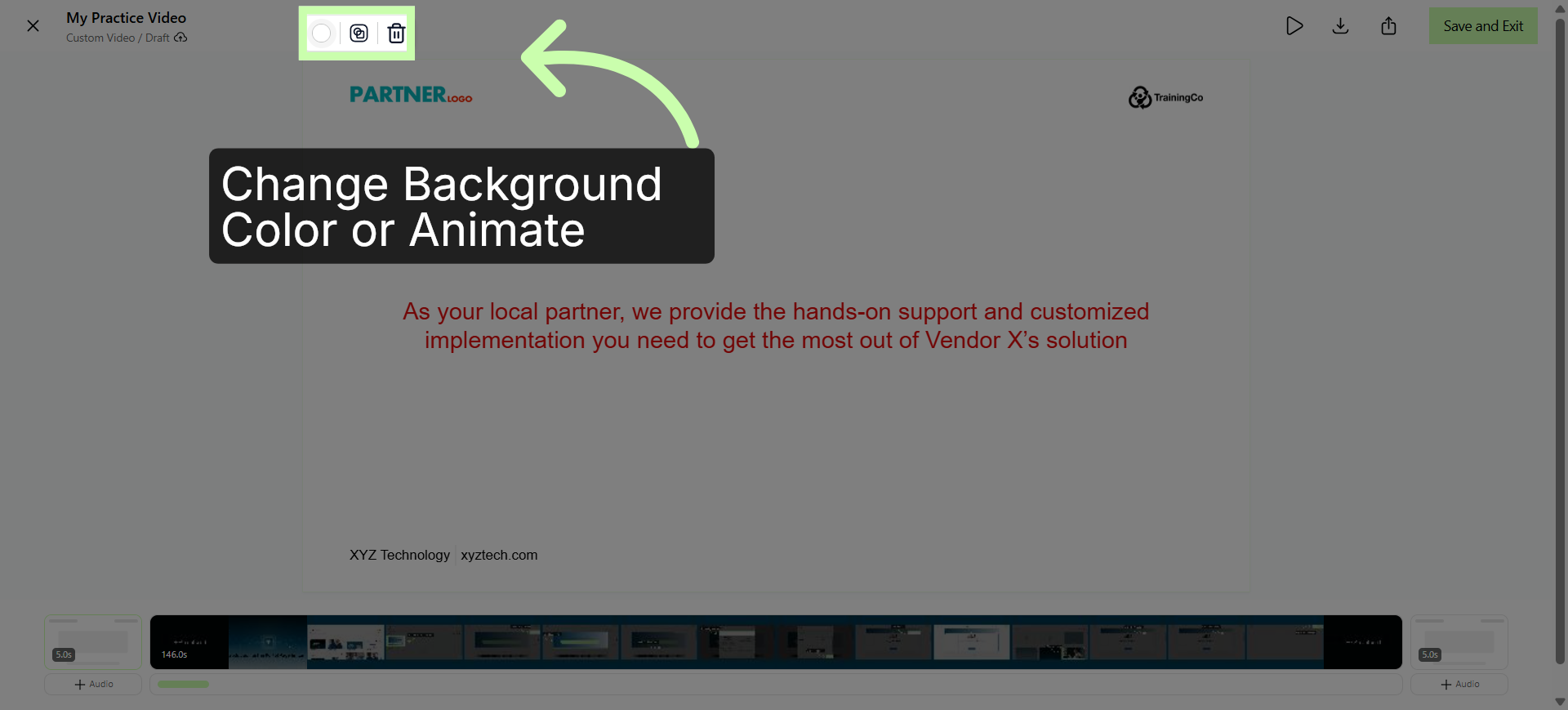 Open Color Selection Menu