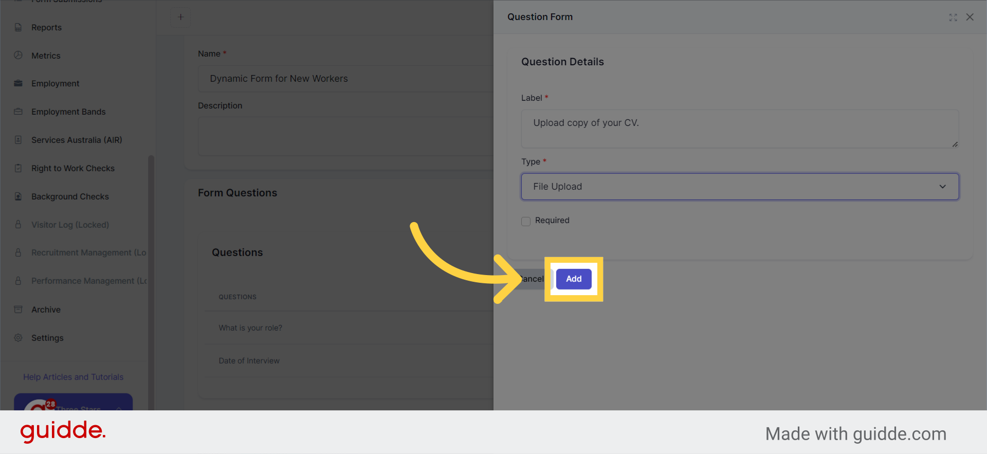 Click 'Add'