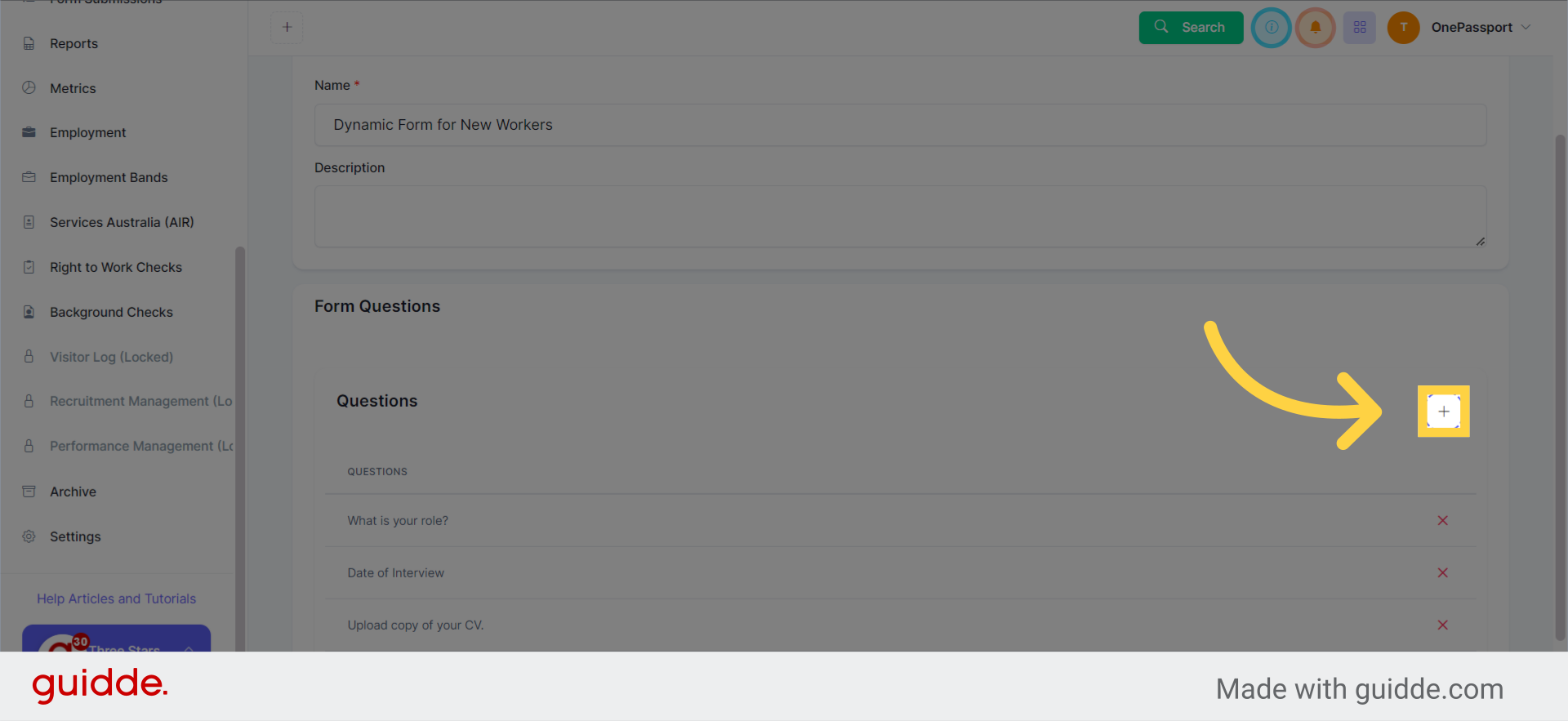 Click the plus button again to add new question