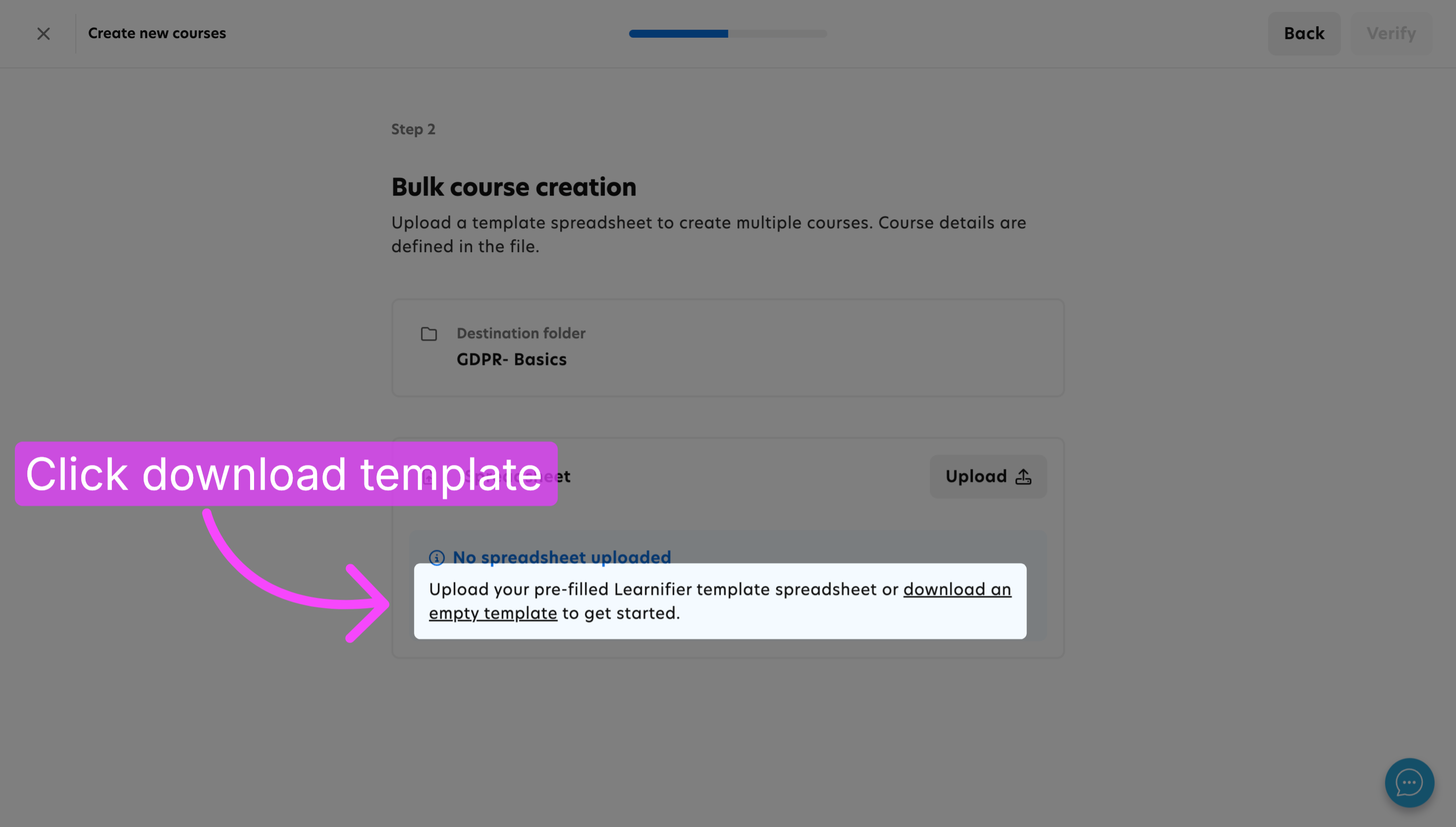 Download the Bulk Upload spreadsheet template