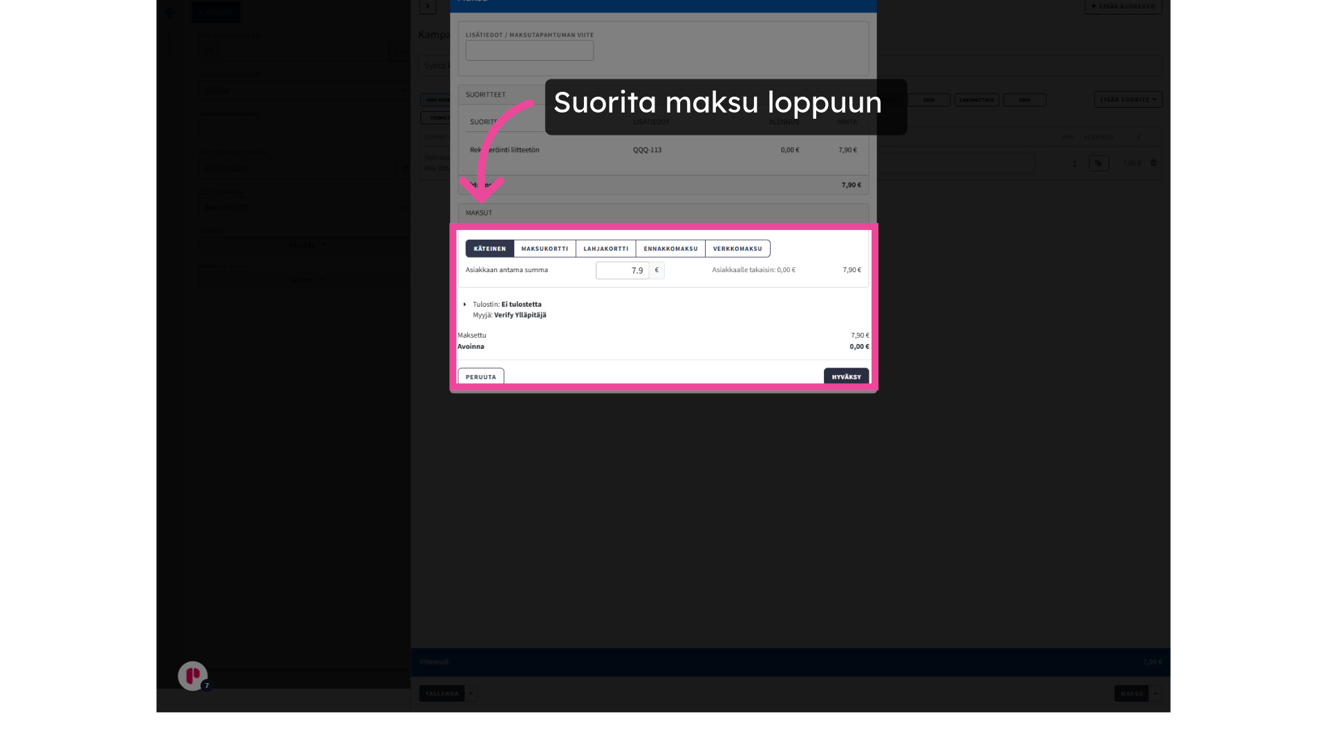 Suorita maksu loppuun