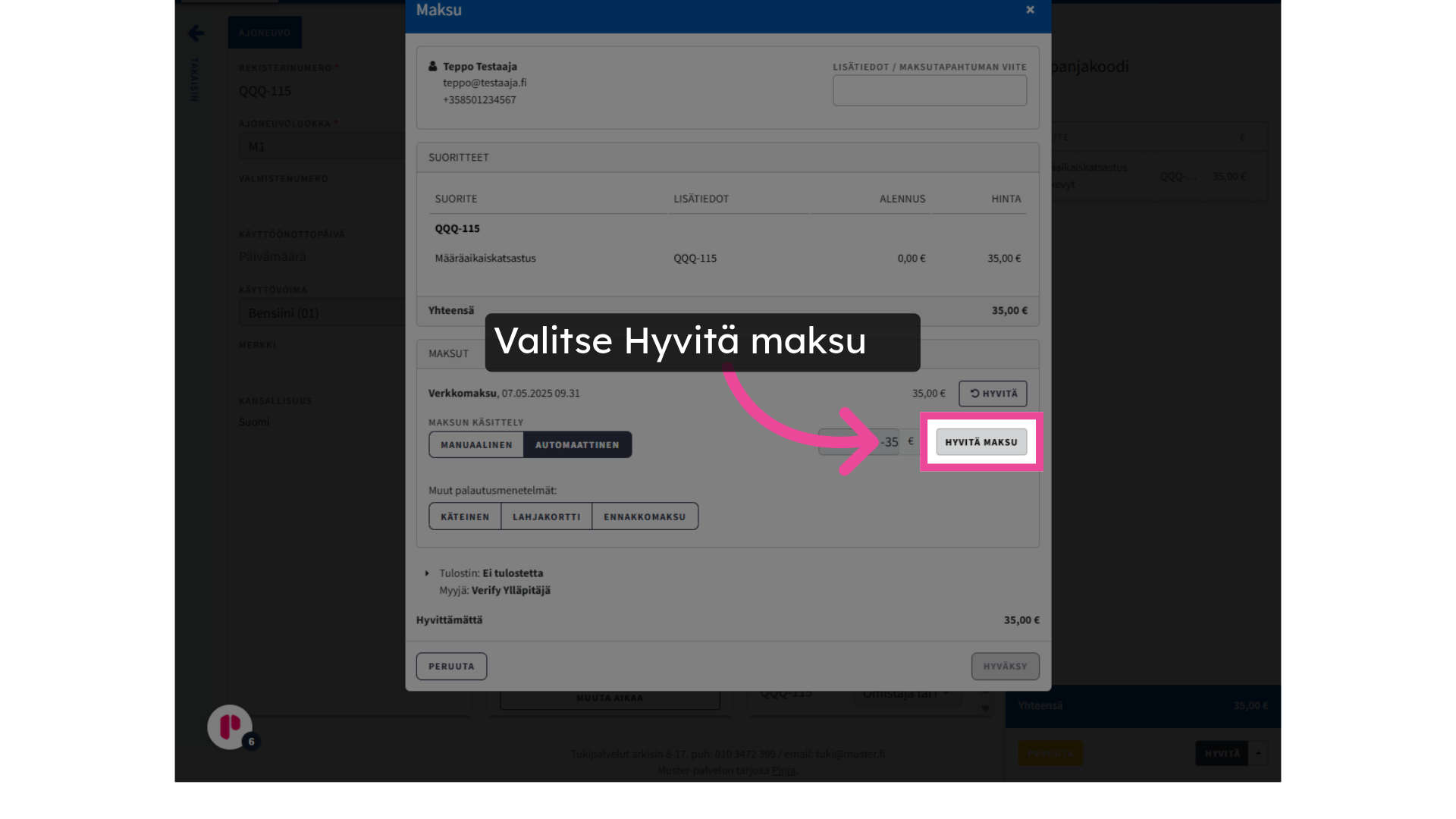 Valitse Hyvitä maksu