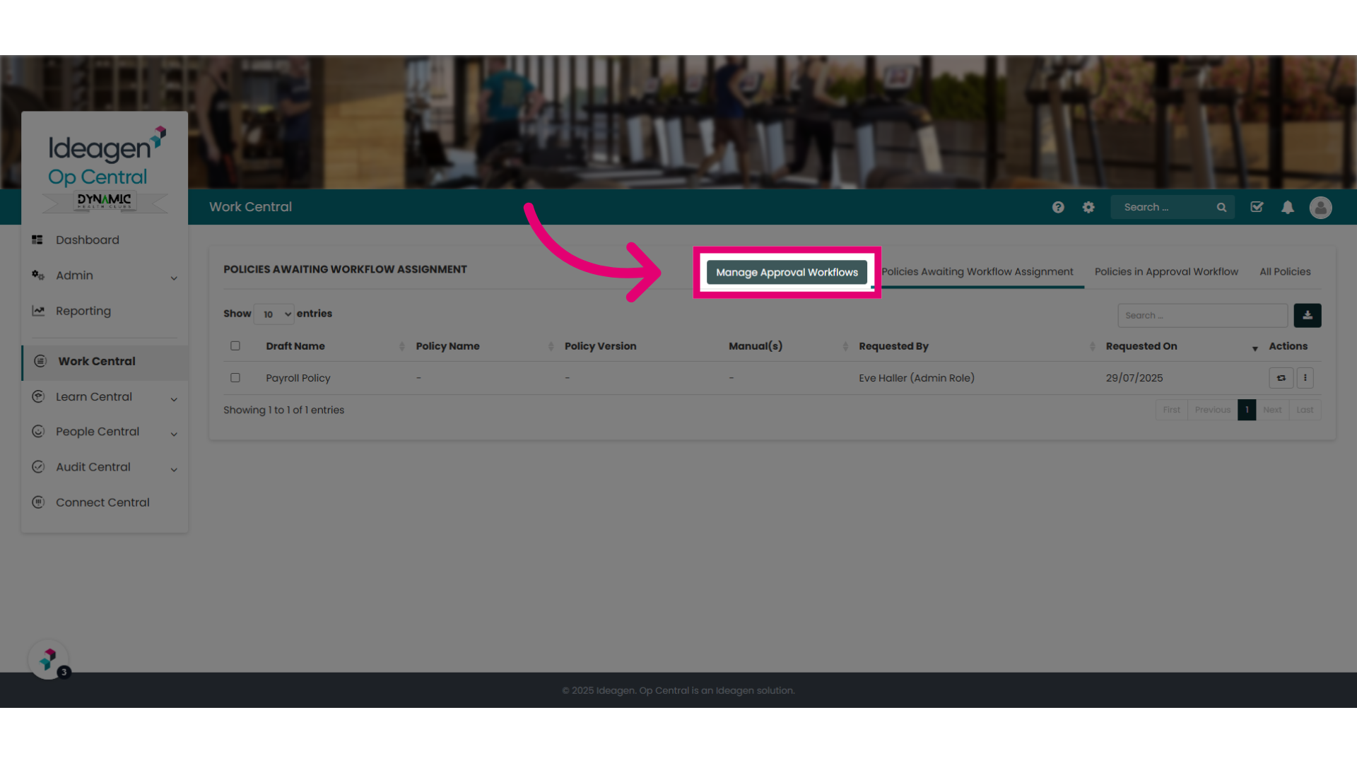 'Manage Approval Workflows'