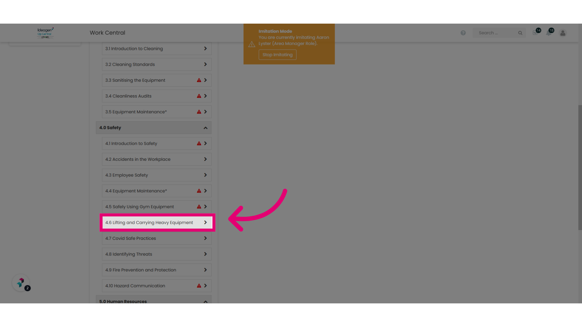 Select the policy you want to edit.