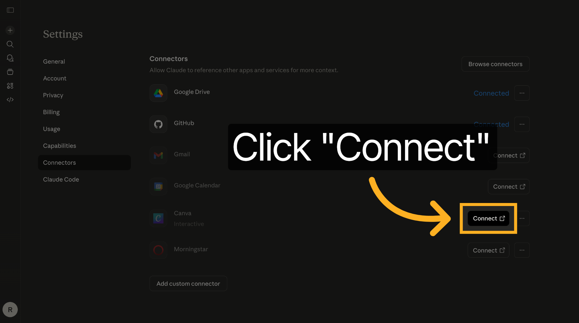 Initiate Connector Connection