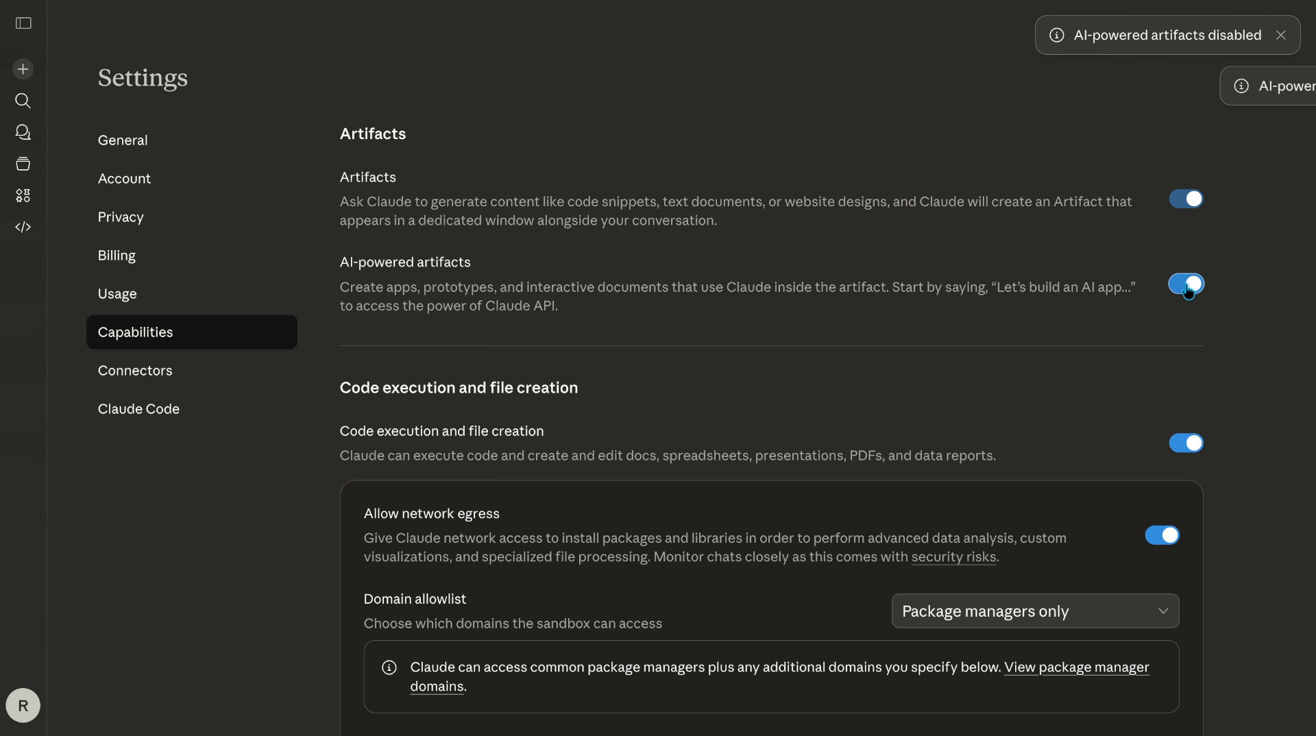 Enable Skill Feature
