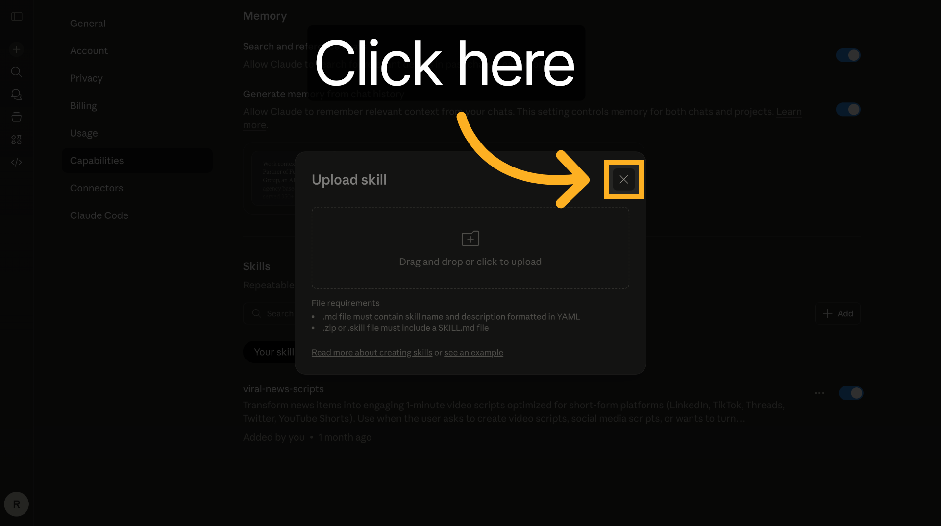 Open Upload Interface