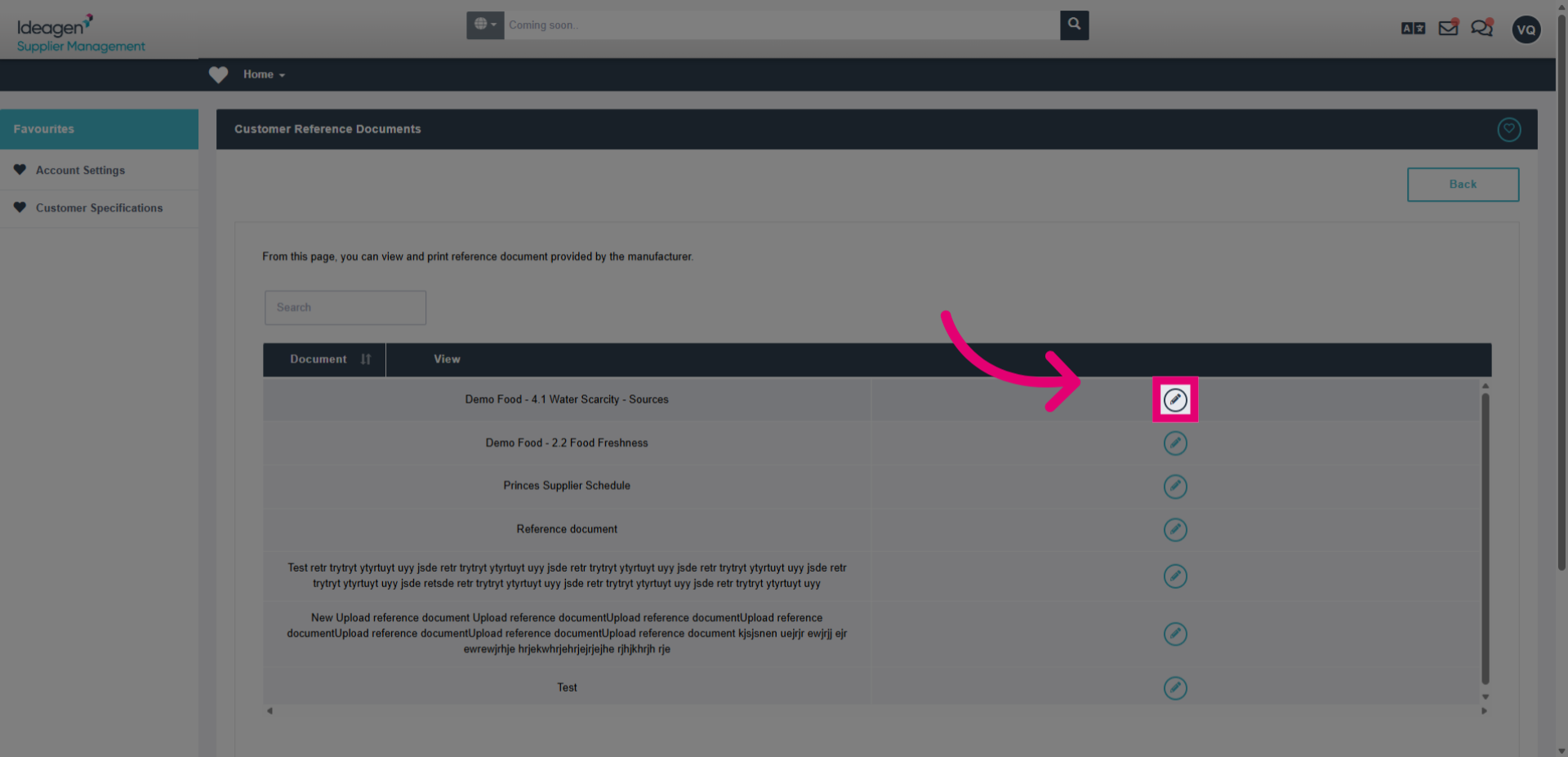 Open Supplier Details