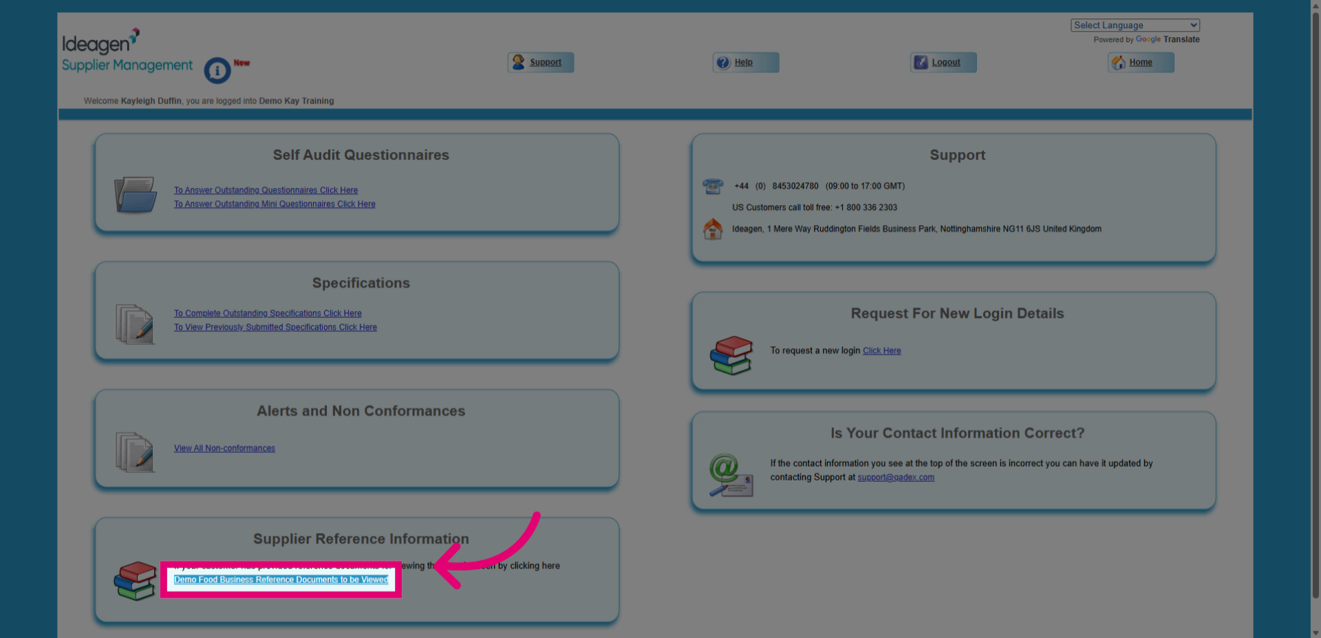 Open Supplier Reference Documents