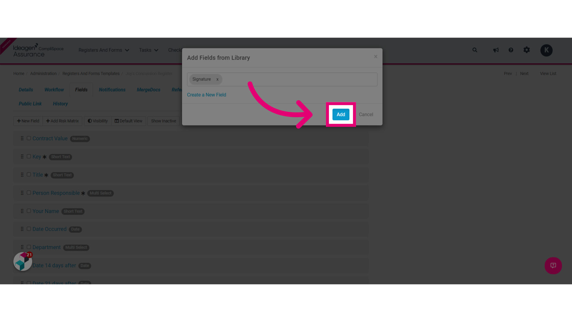 Click 'Add'