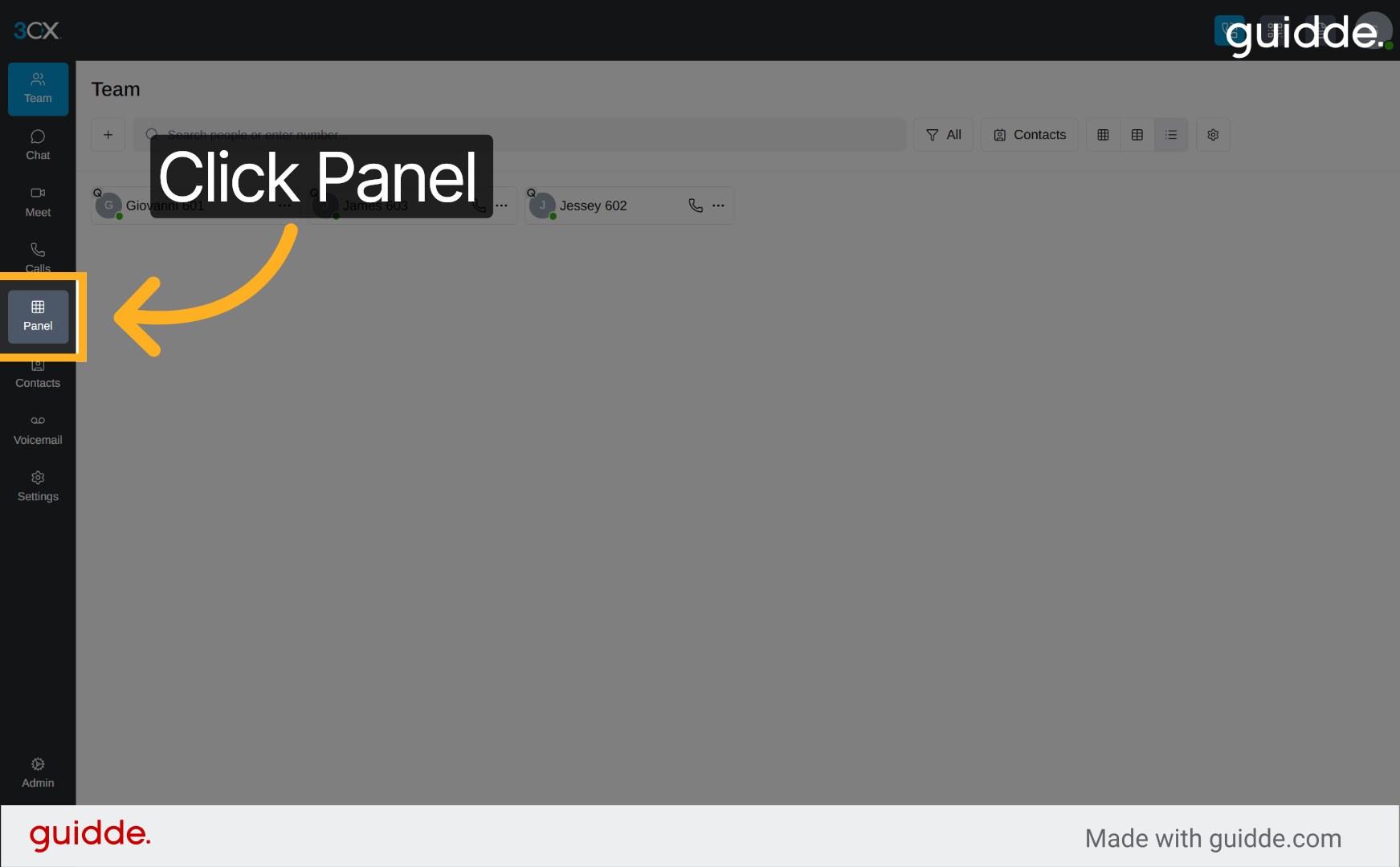 Open Call Panel