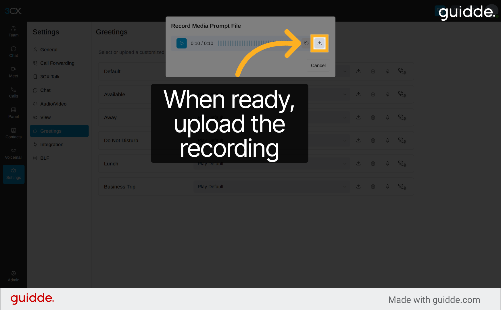 Play Recorded Audio Prompt