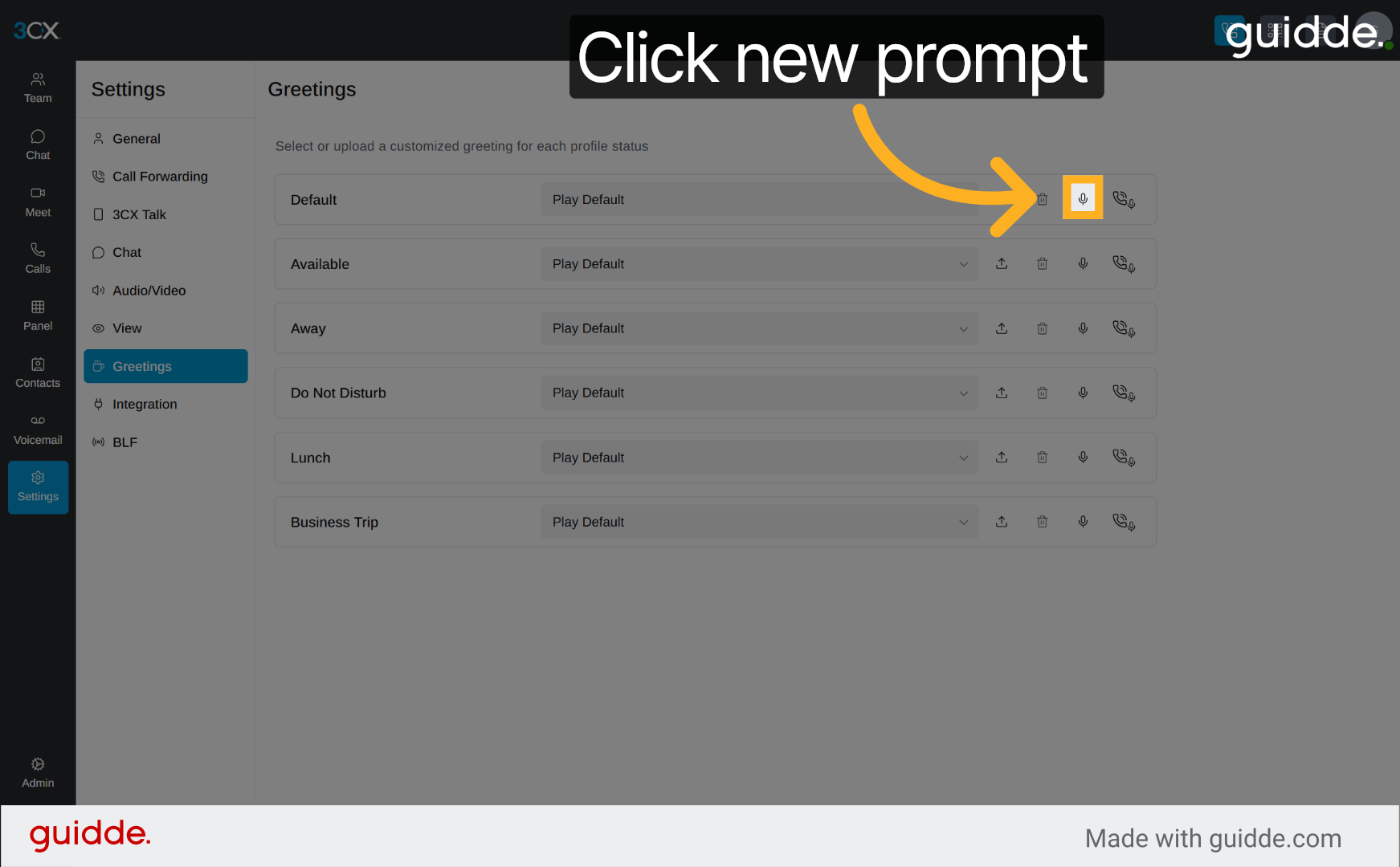 Initiate New Audio Prompt