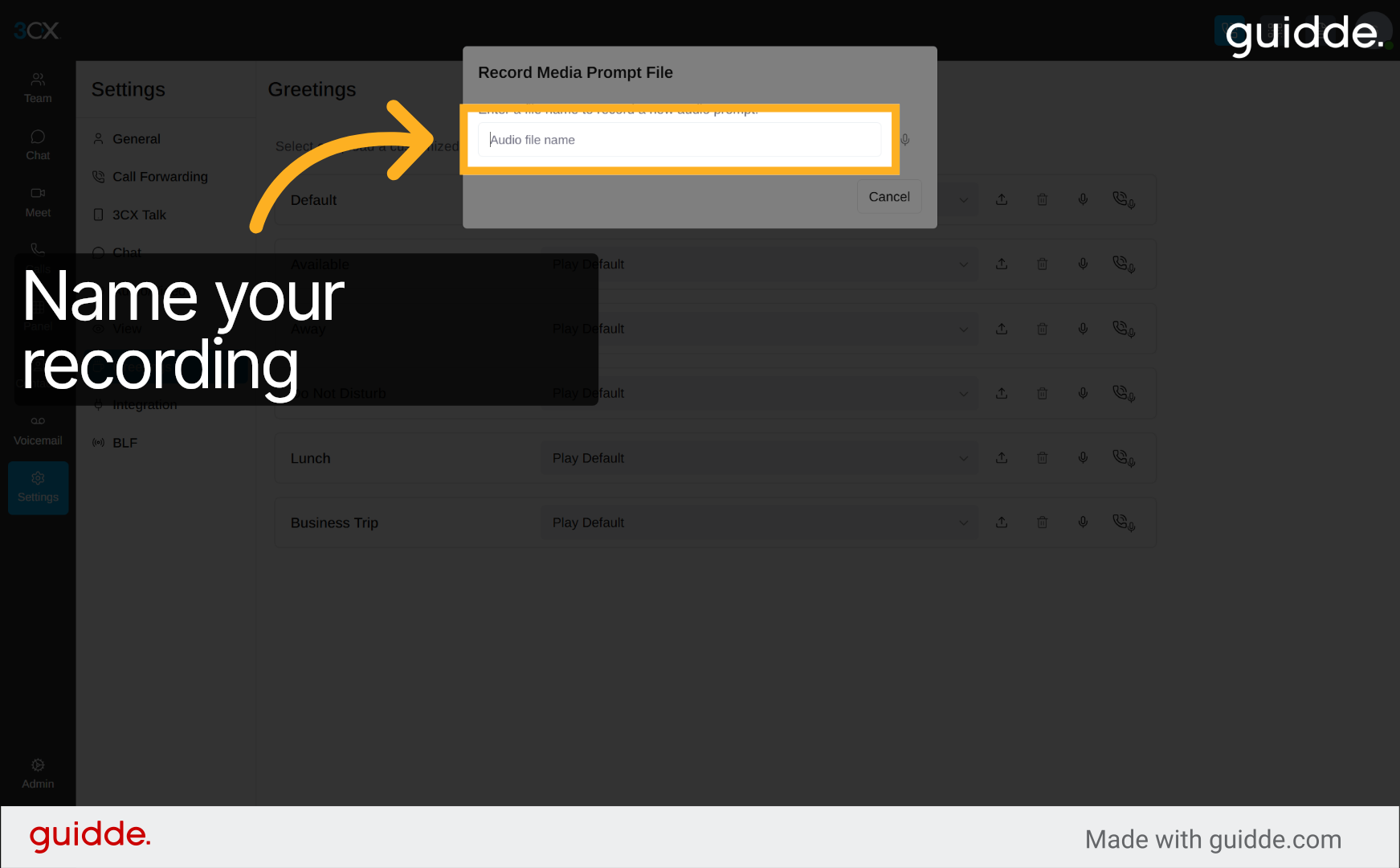 Select File Name Entry