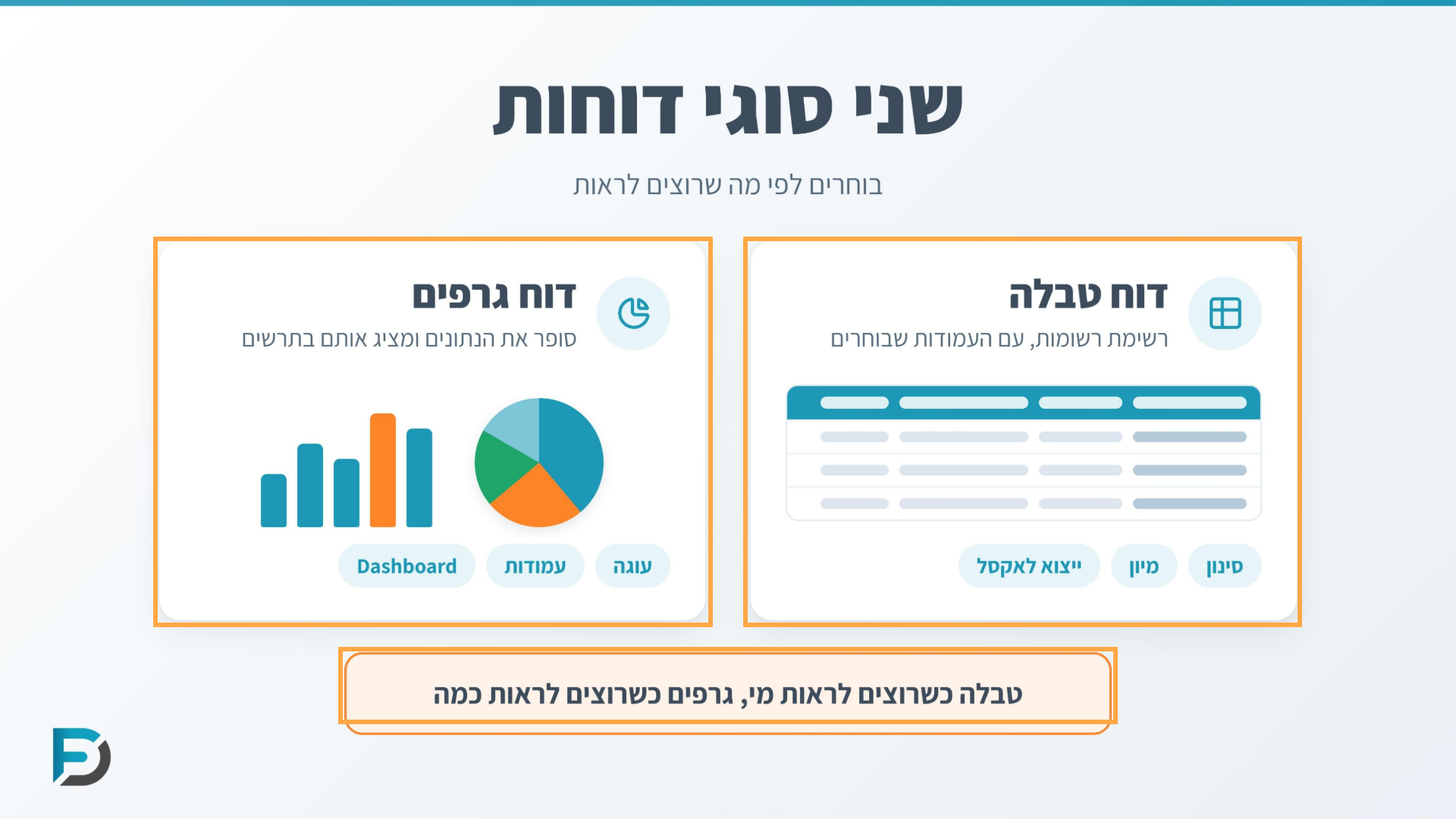 שני סוגי דוחות