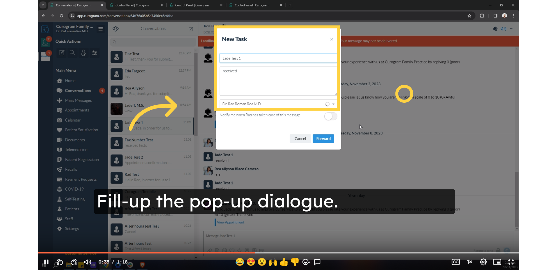 Fill-up the pop-up dialogue.