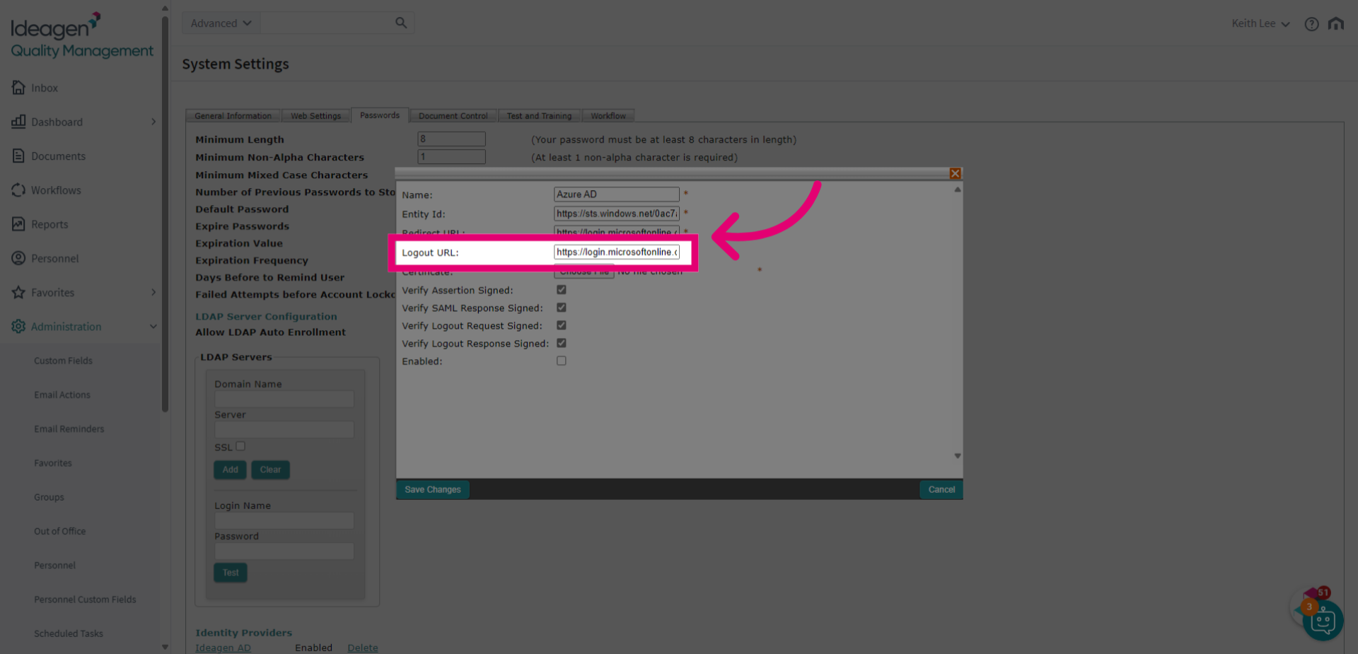 Fill 'https://login.microsoftonline.com/0ac7ad68-3a9b-40a5-824d-e46fb1bf3acb/saml2'