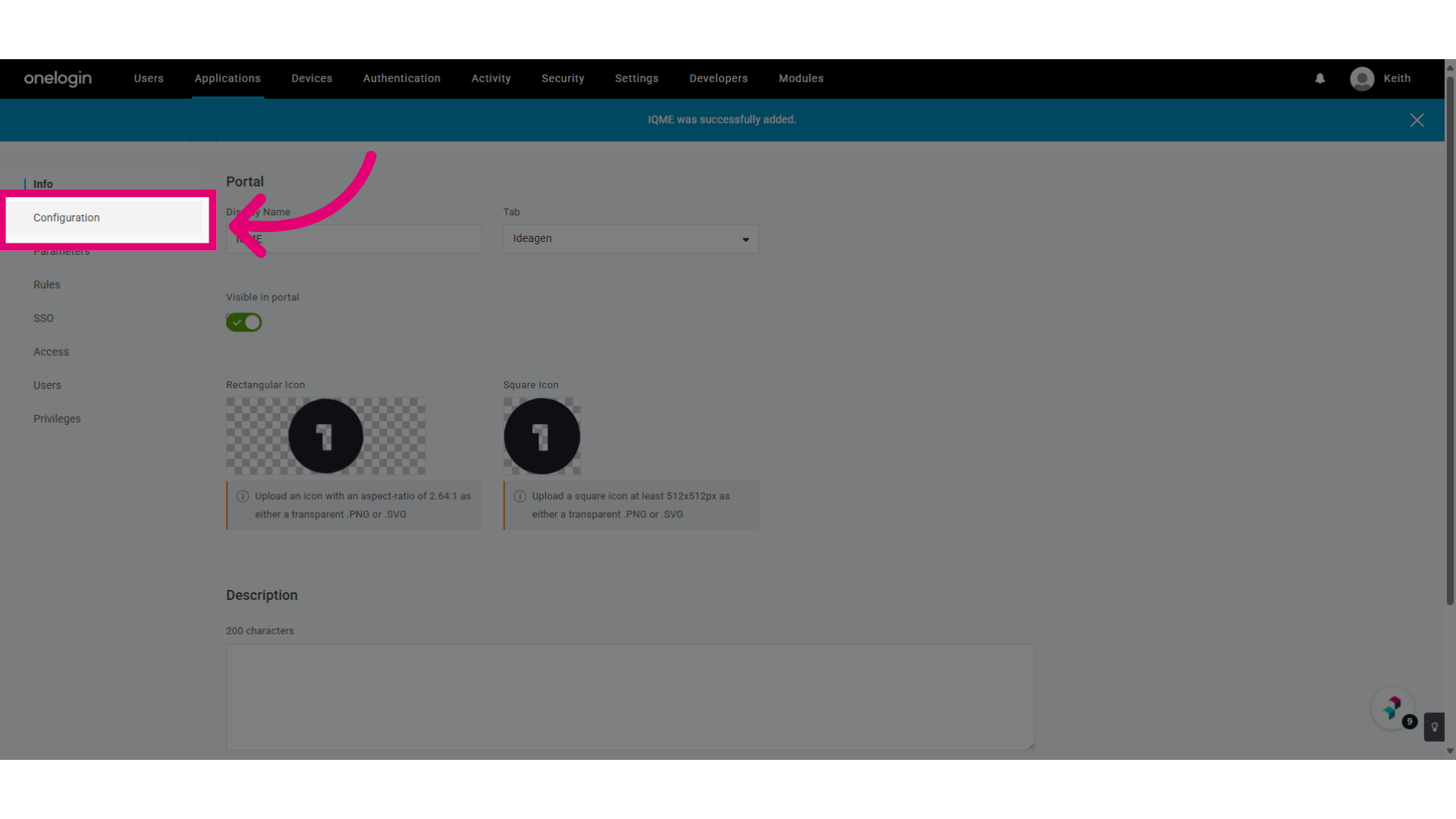 Click 'Configuration'