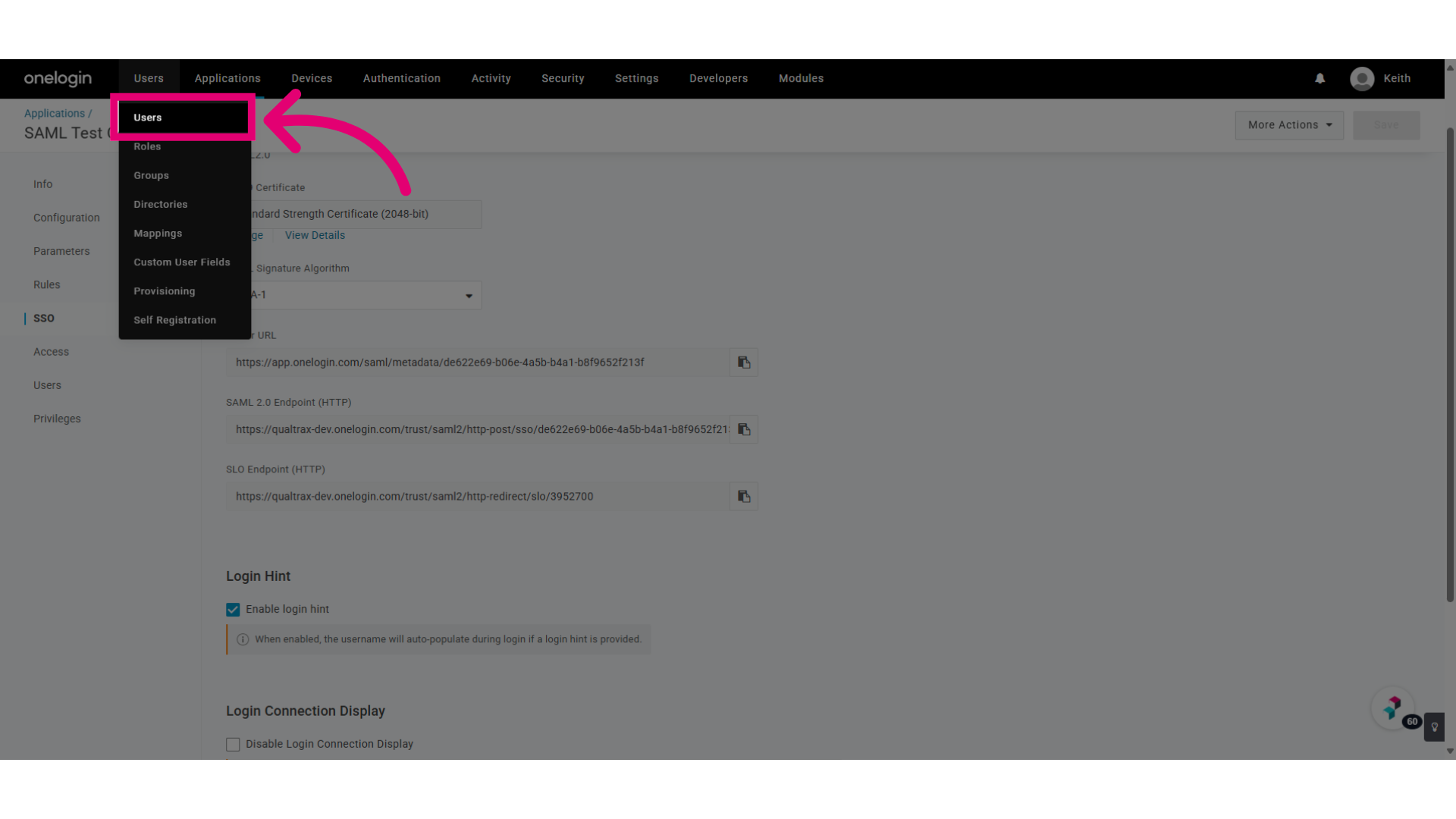 Click 'Users'