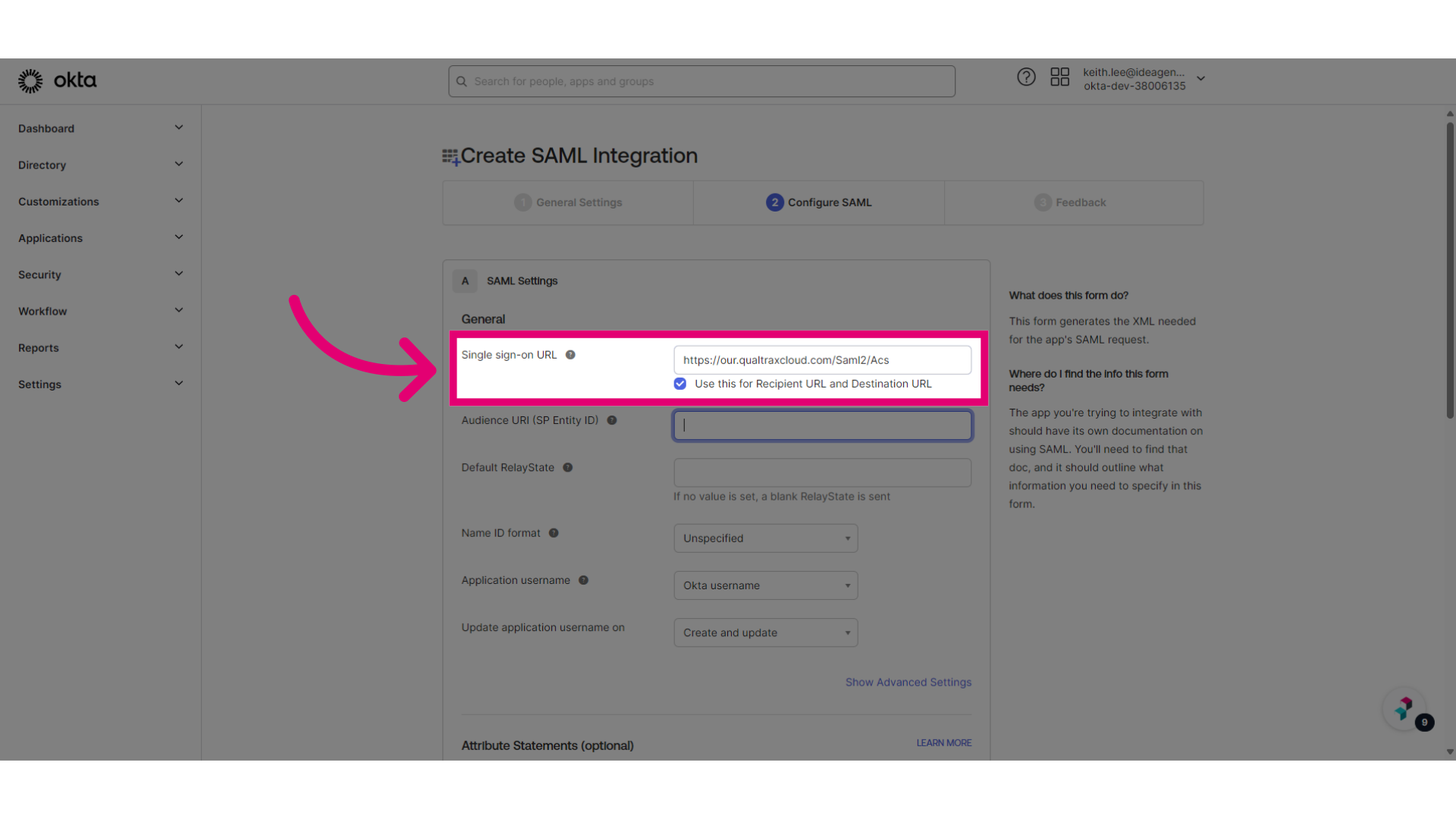 Paste in URL