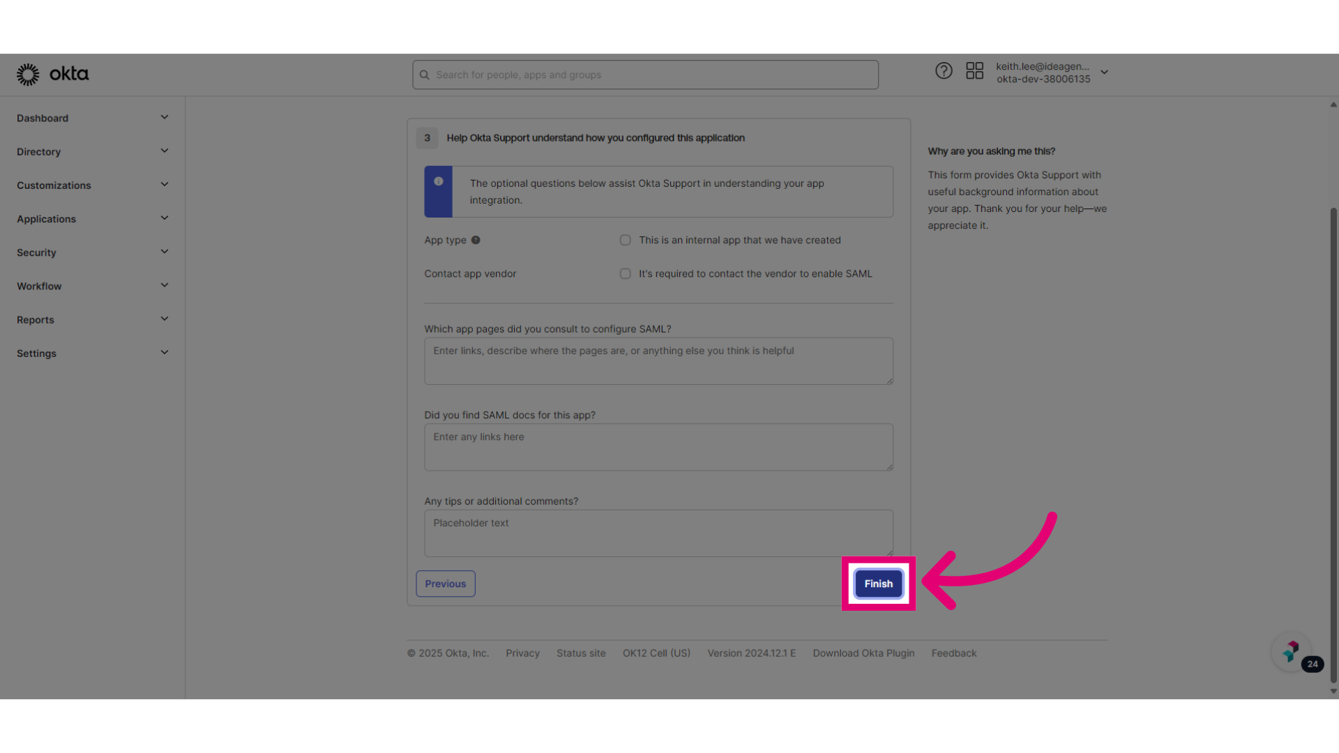 Click 'Finish'