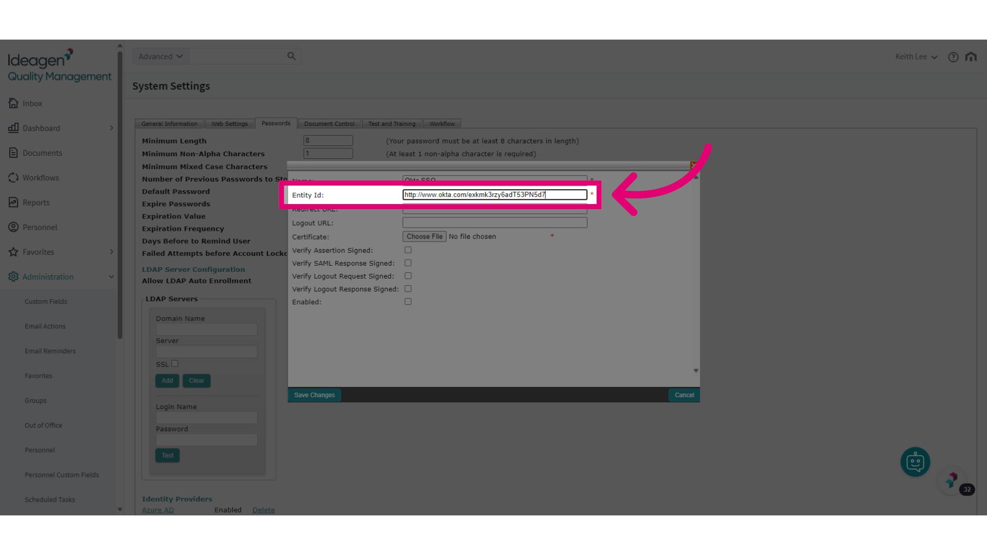Enter the copied URL.