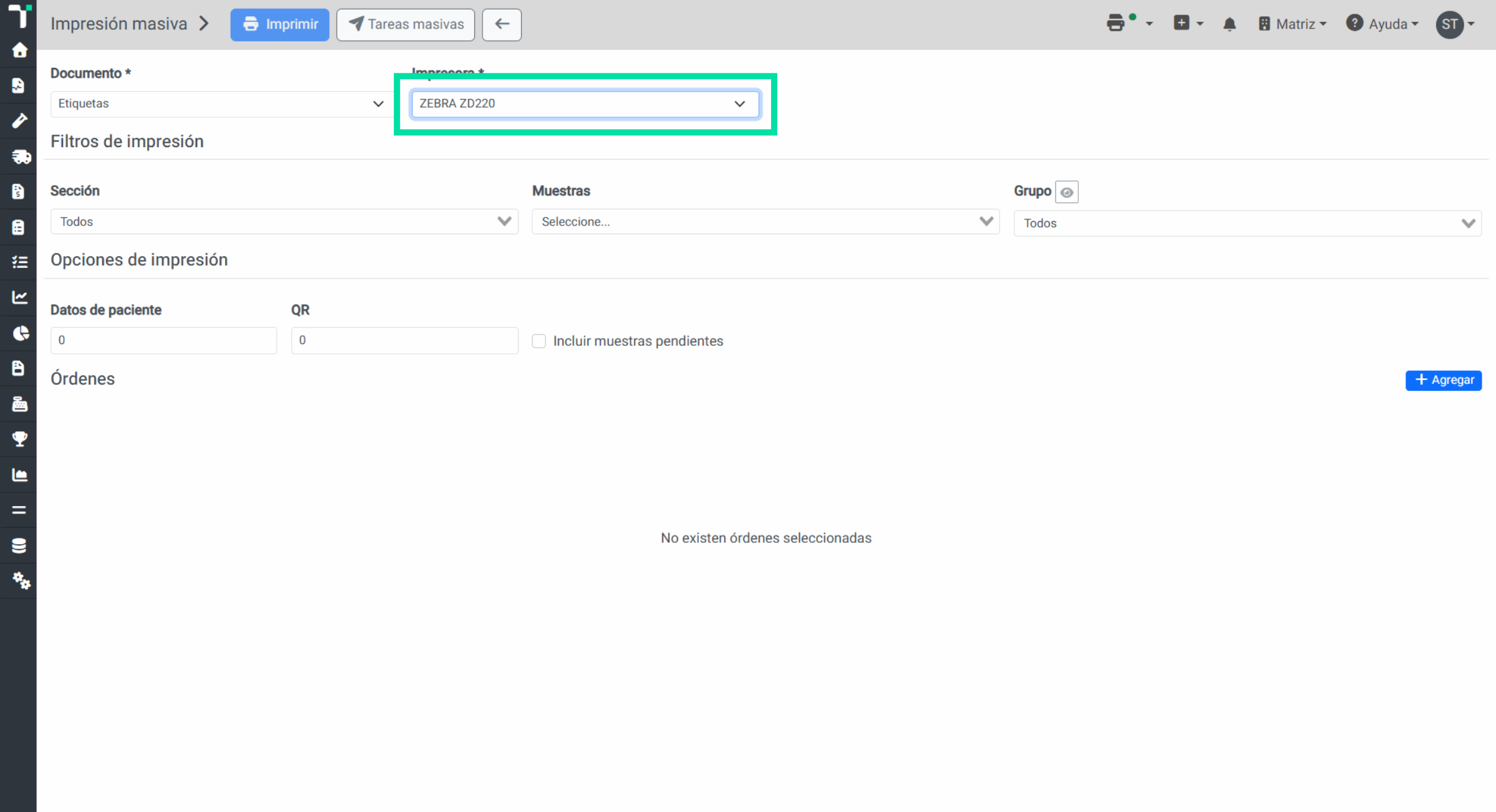 Confirmar Impresora