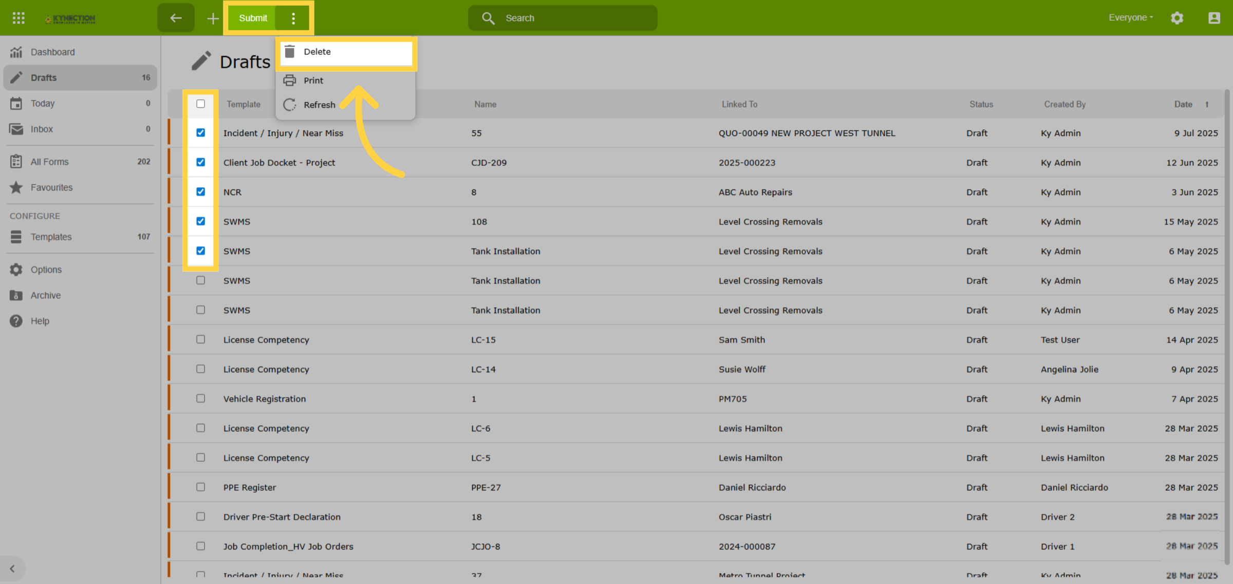 Bulk Actions