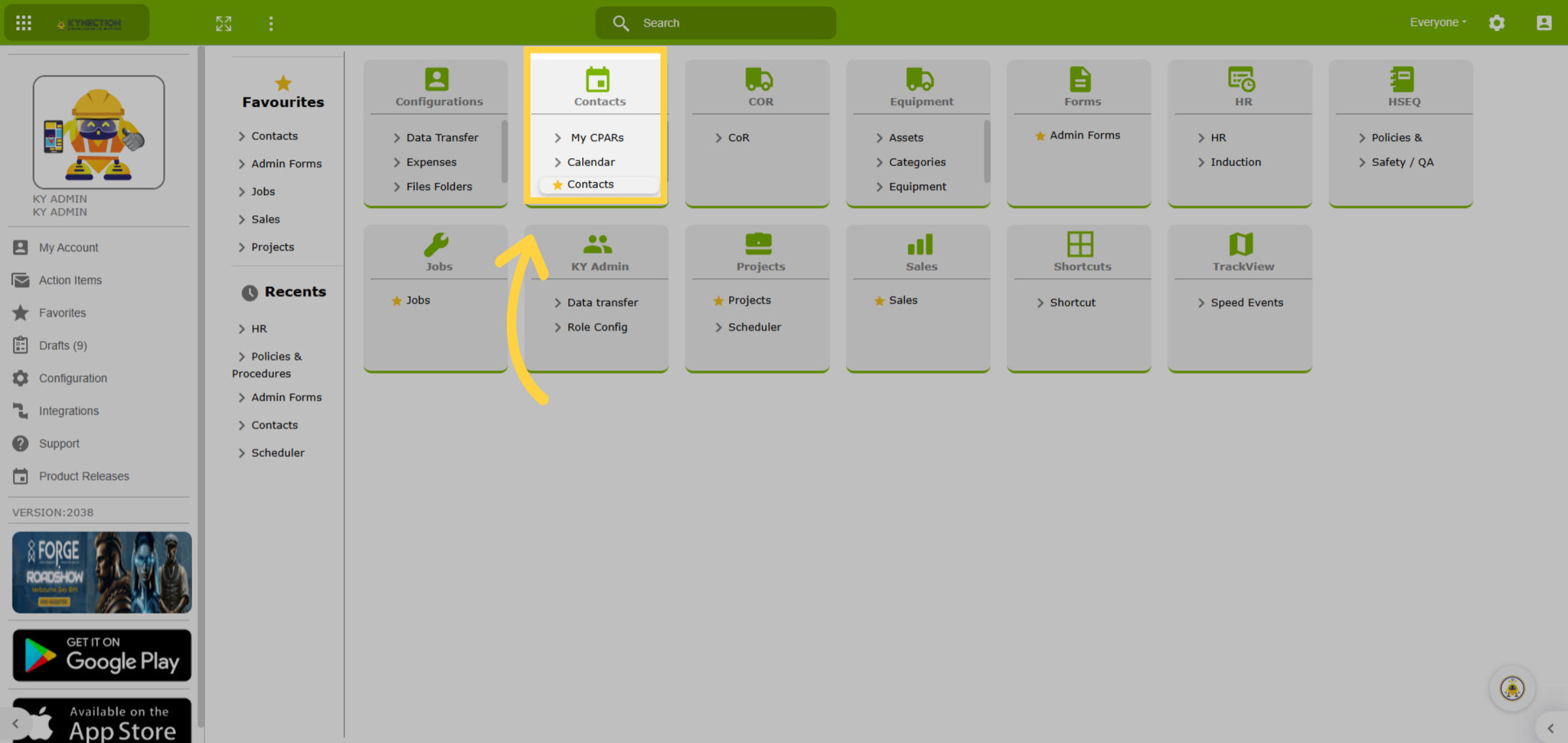 Contacts Module