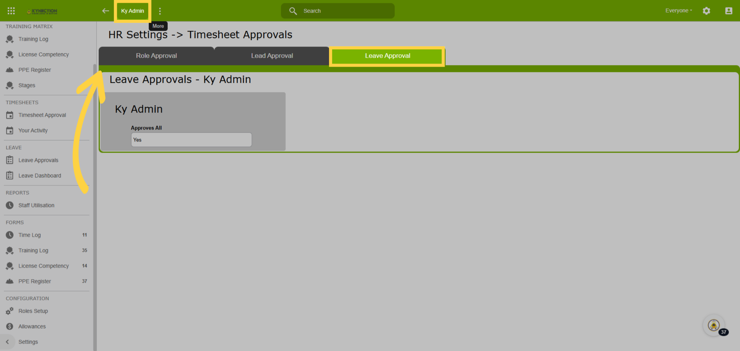 Role of Approver
