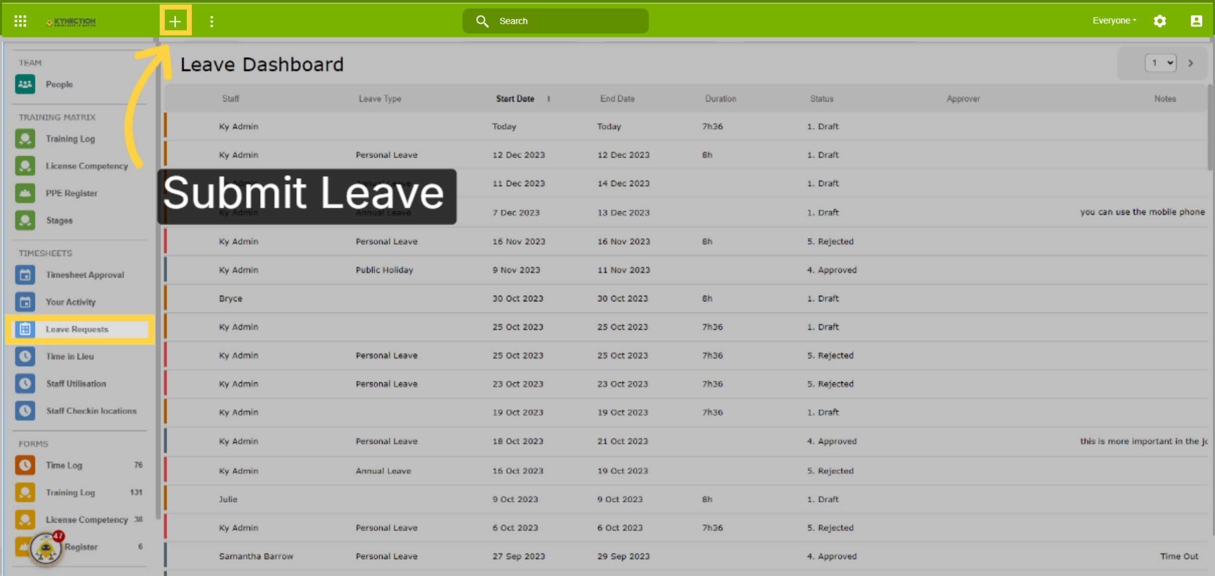 Leave Requests