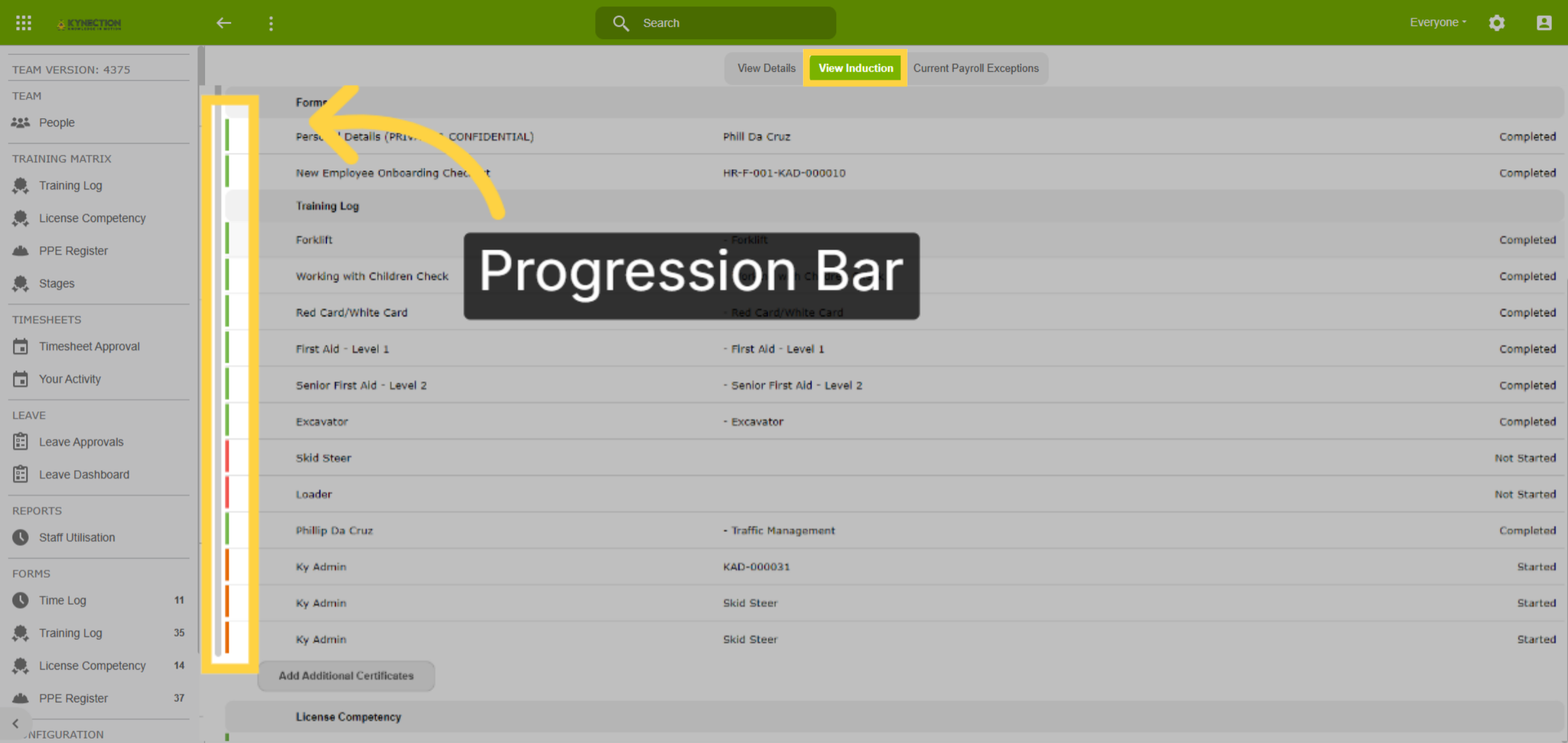 Progression Bar
