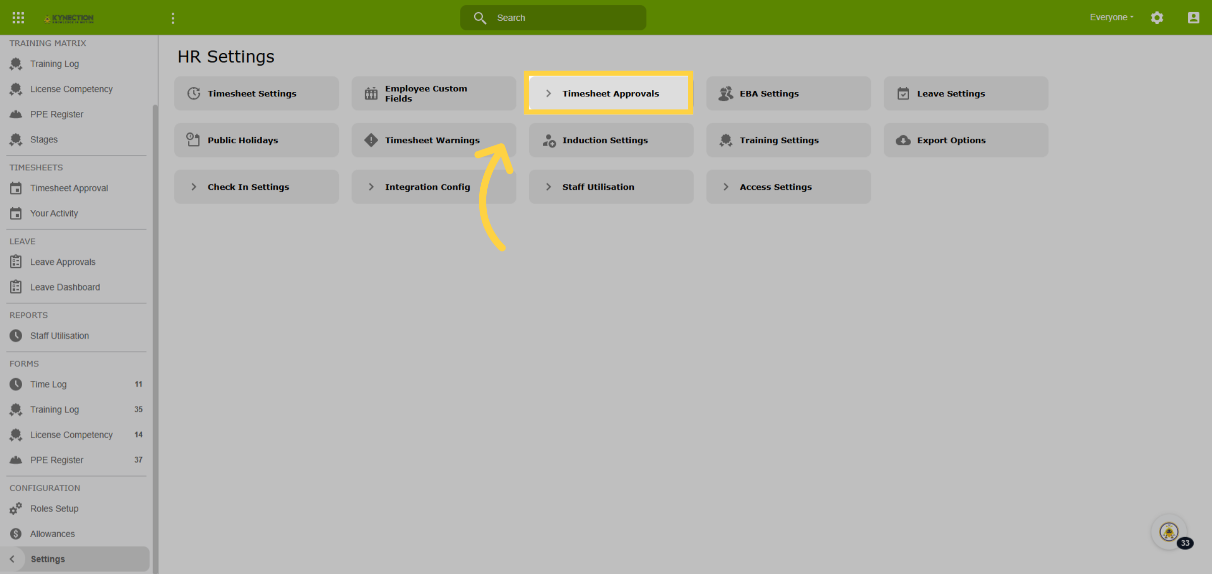Timesheet Approvals