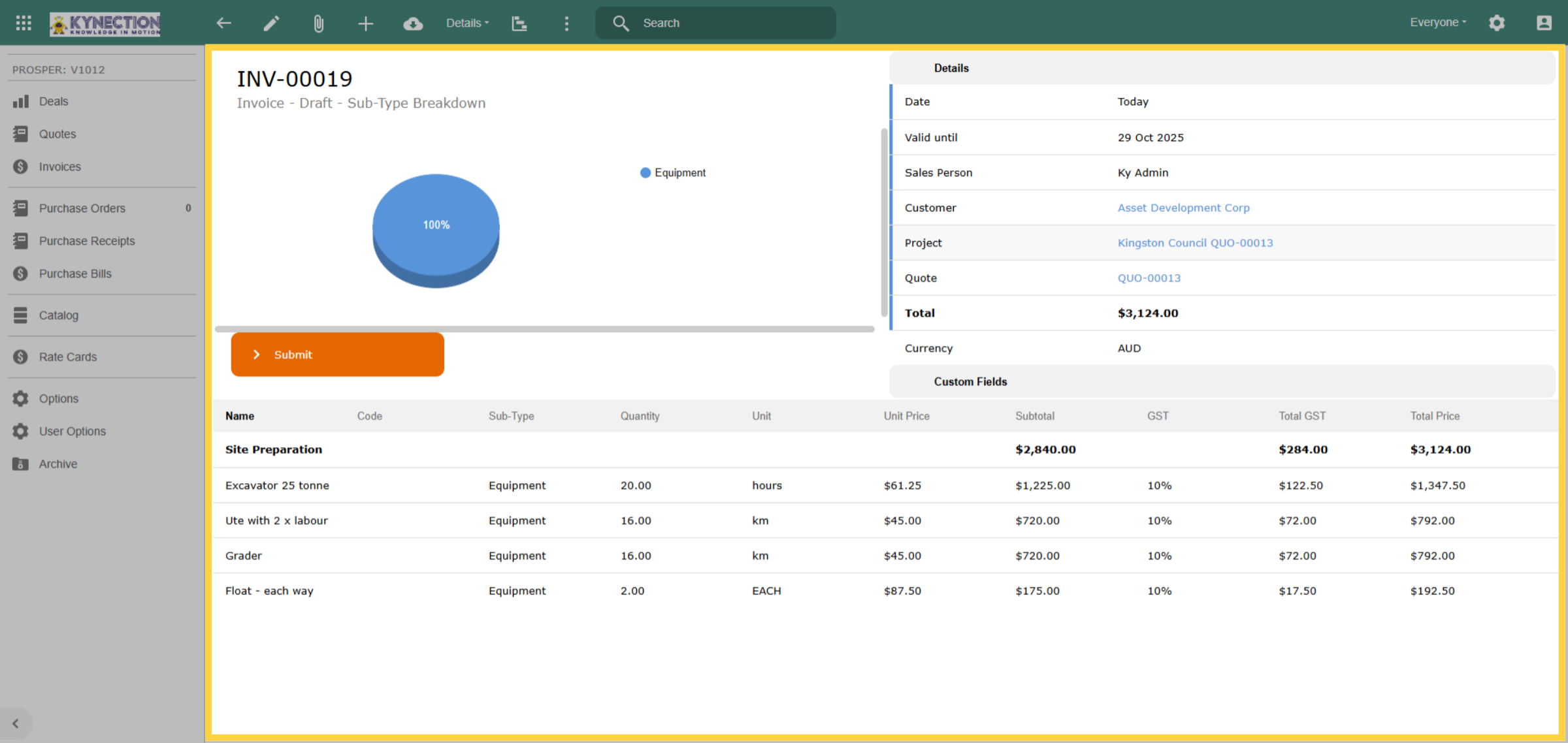 Draft Invoice