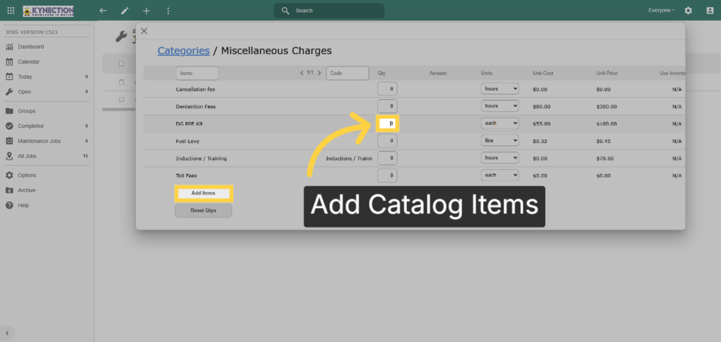 Add Catalog Items