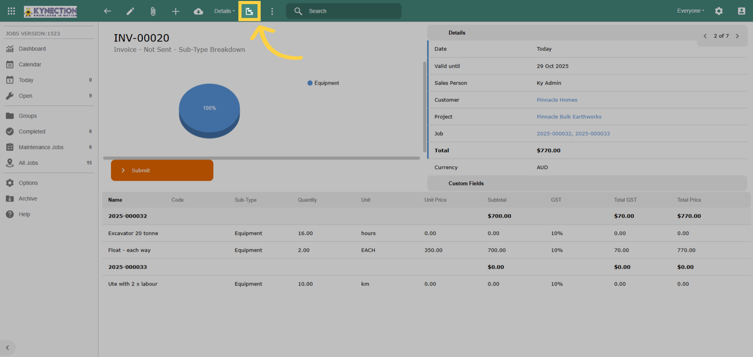 Reorder Invoice Lines