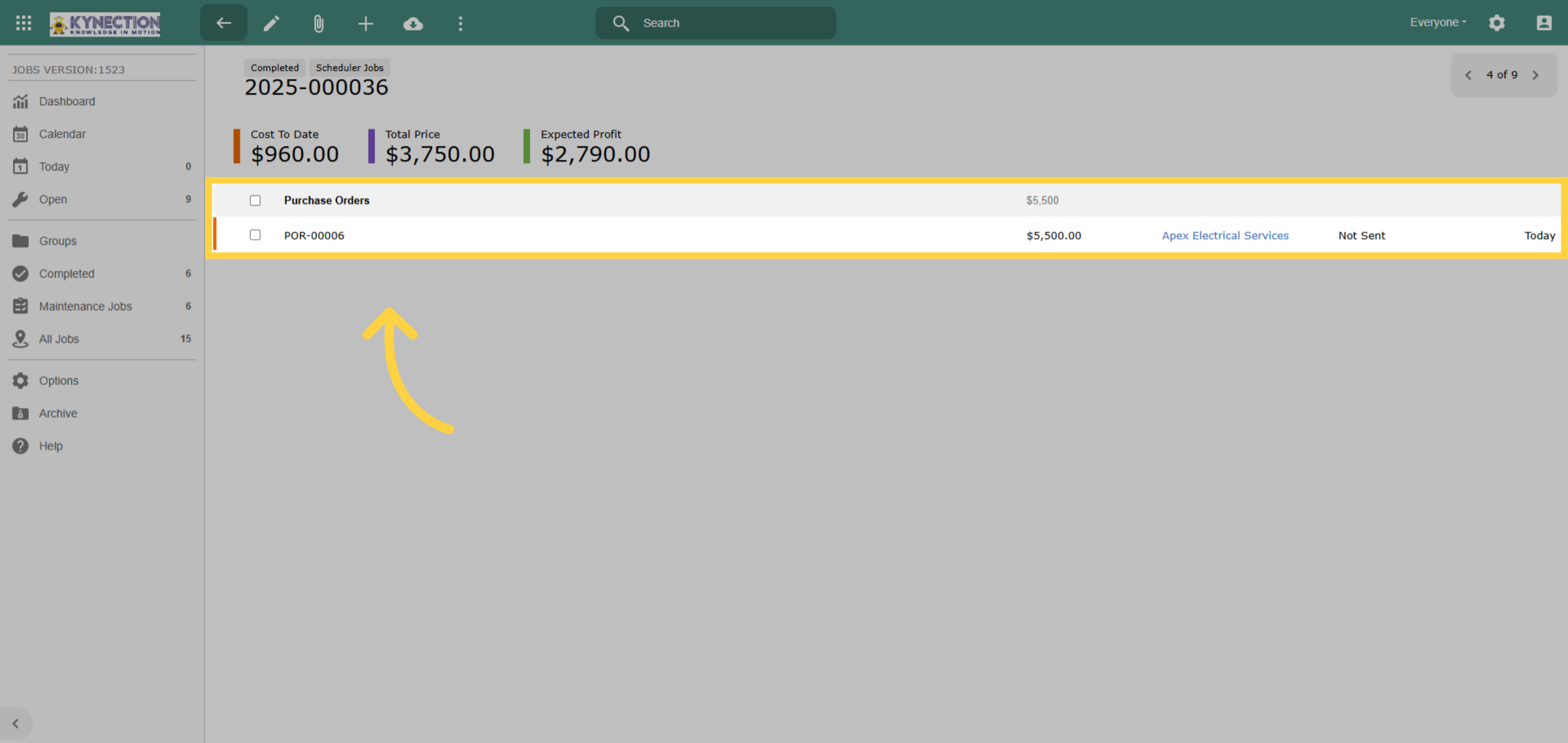 Linked Purchase Order