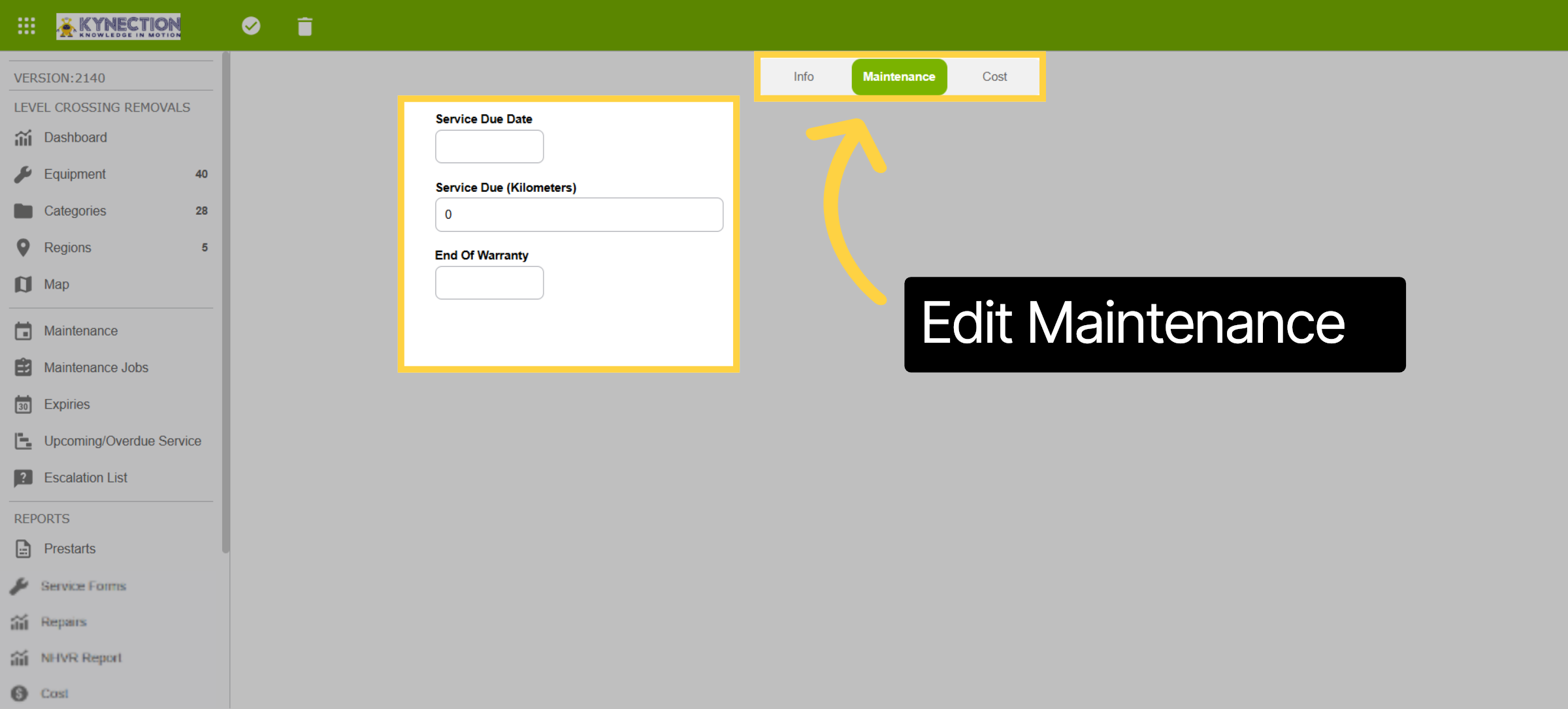 Edit Maintenance