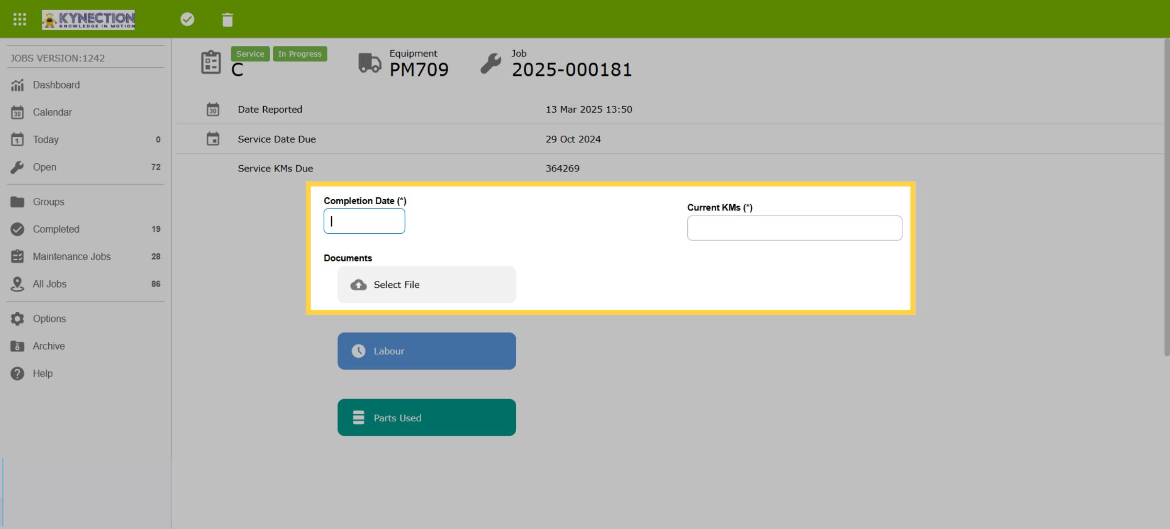 Enter Job Details