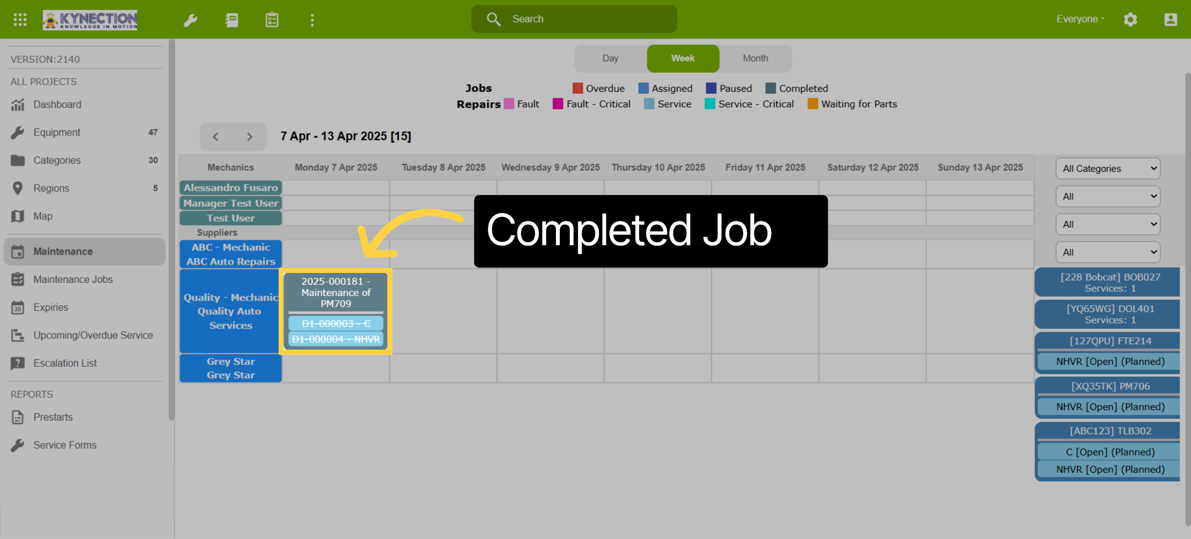 Completed Job