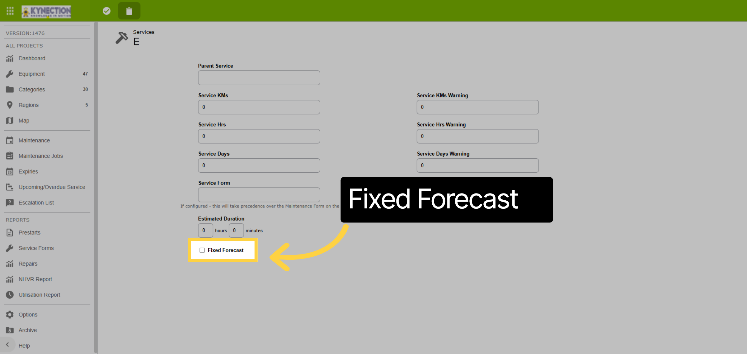 Fixed Forecast