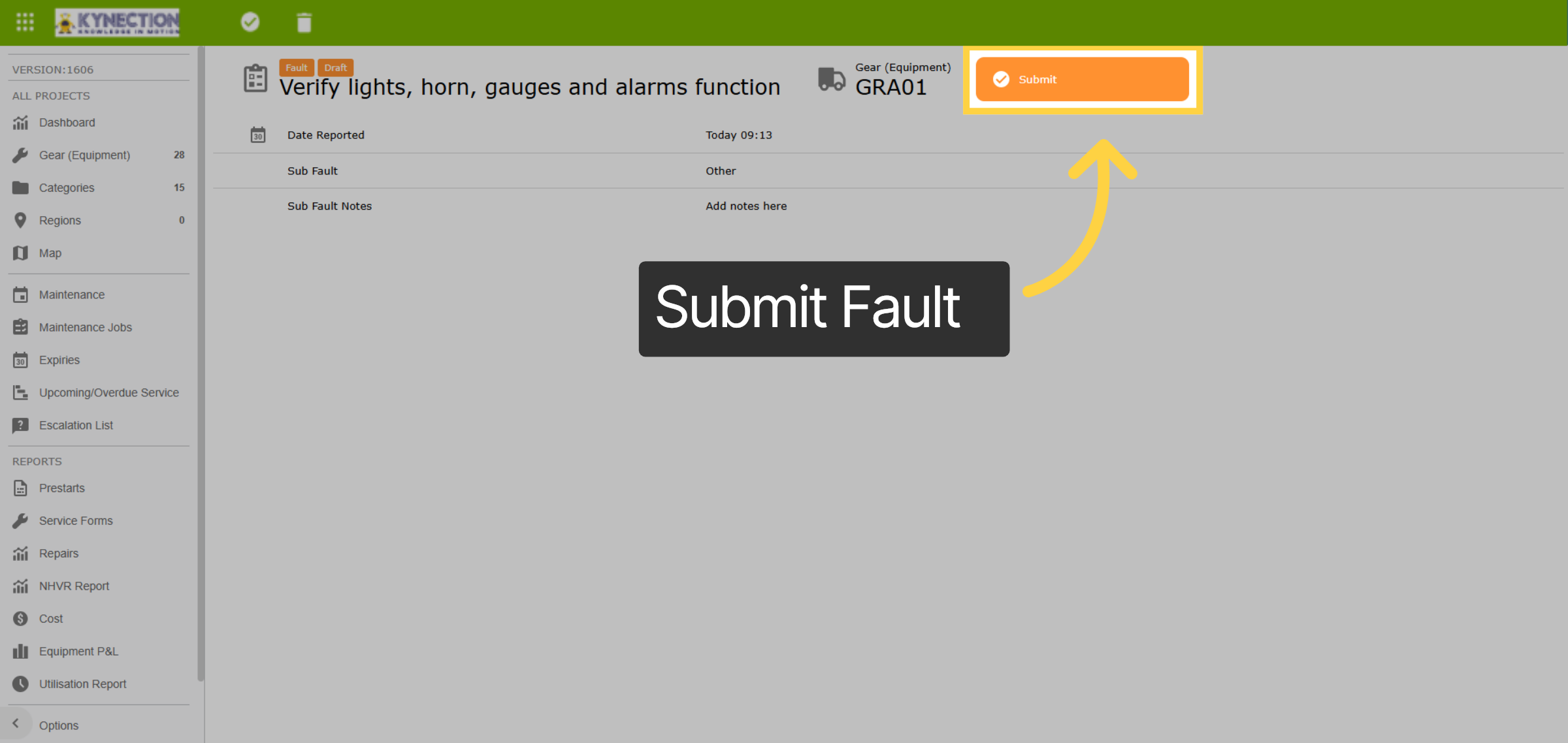 Submit Fault