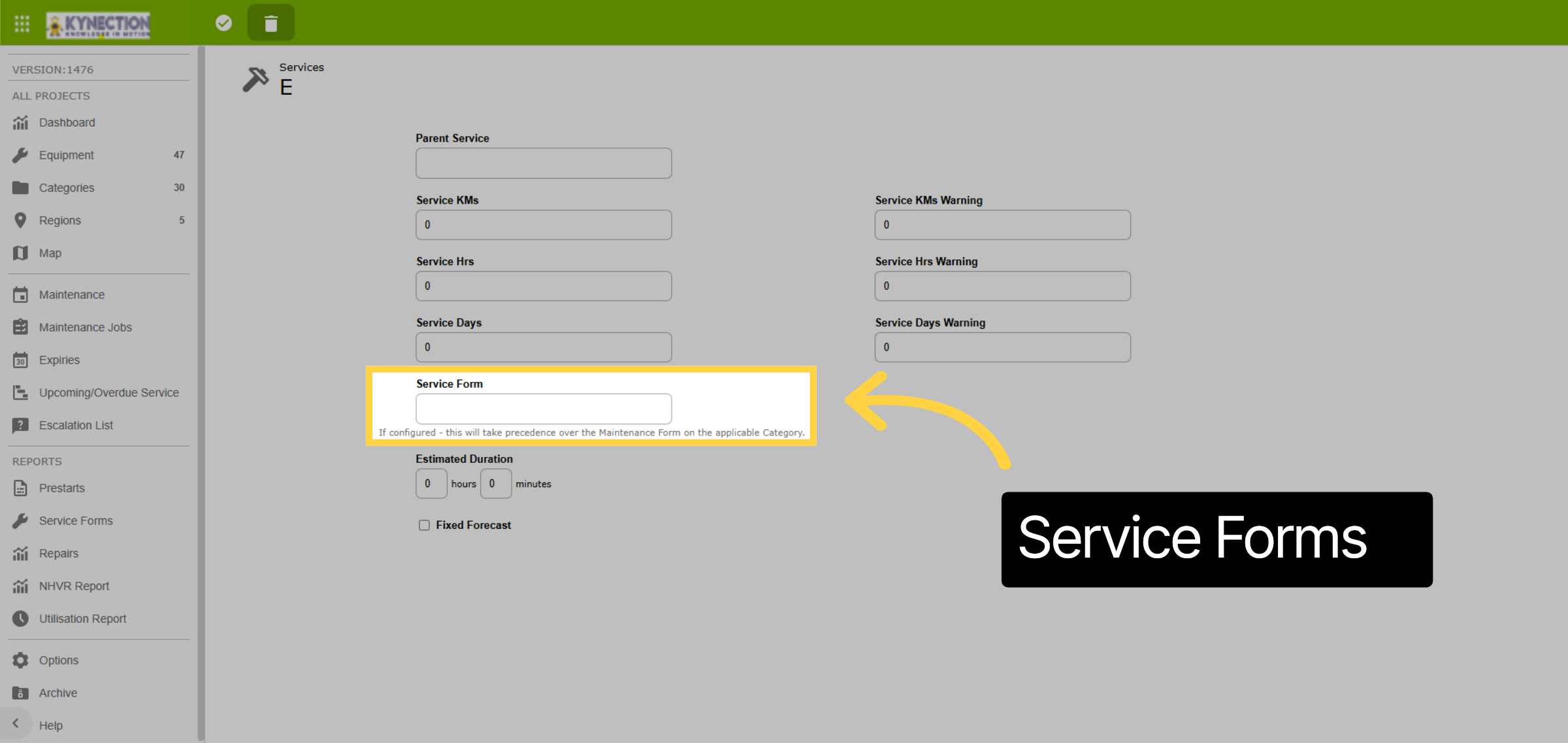 Service Forms