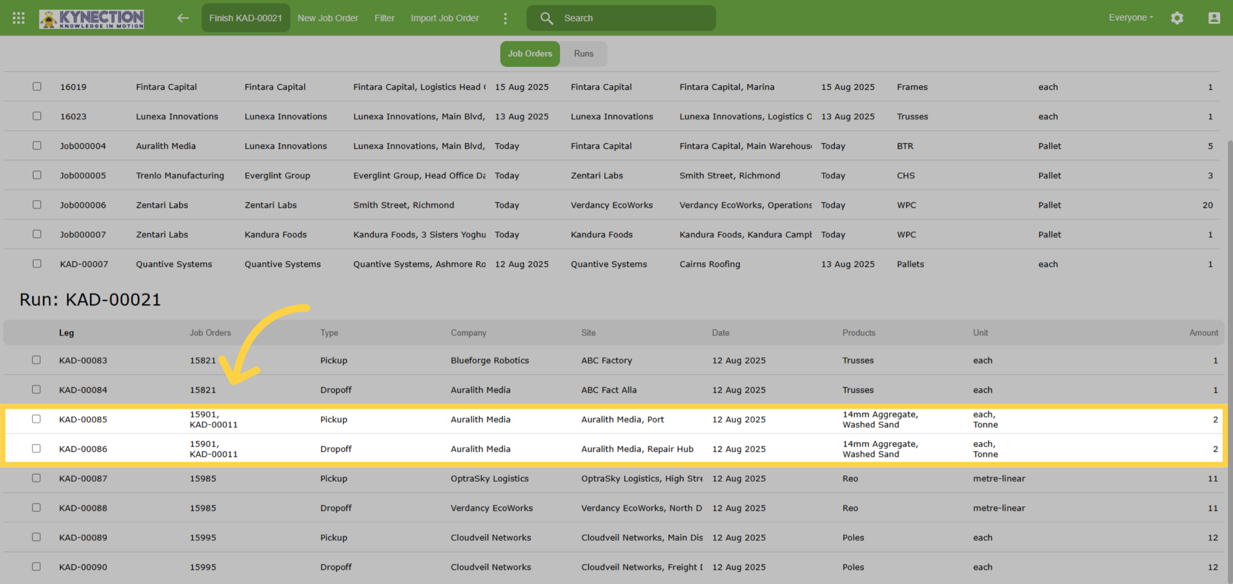 Merged Job Orders