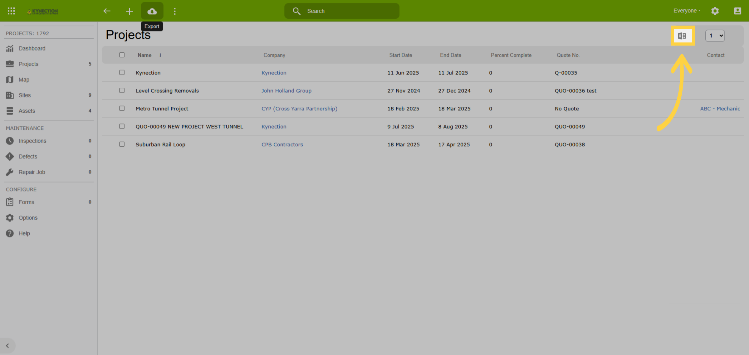 Export Data