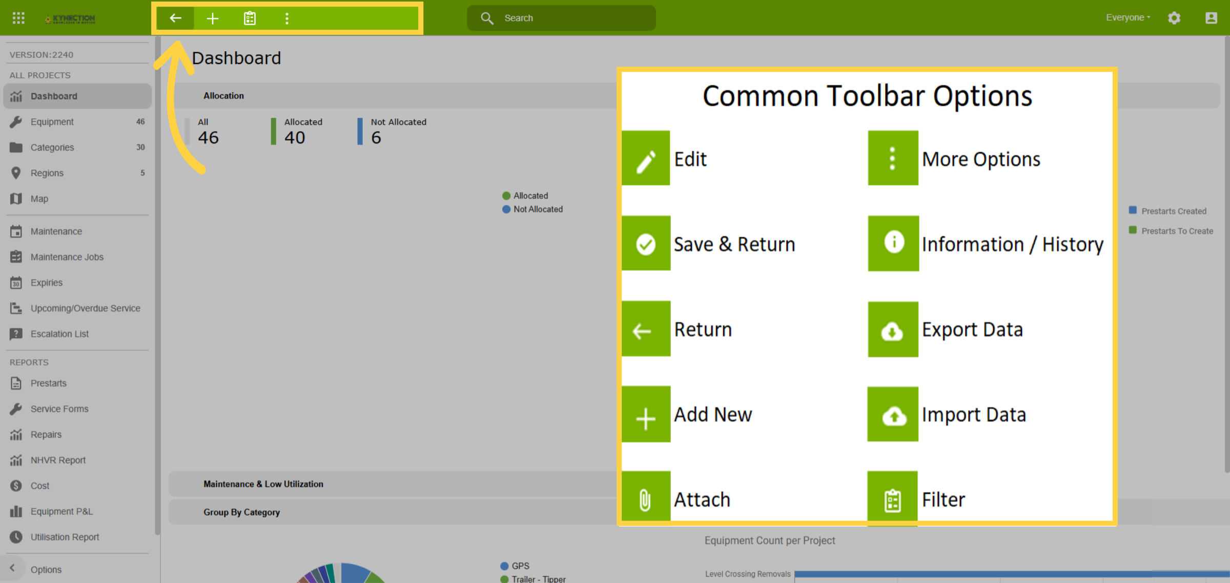 Toolbar Options