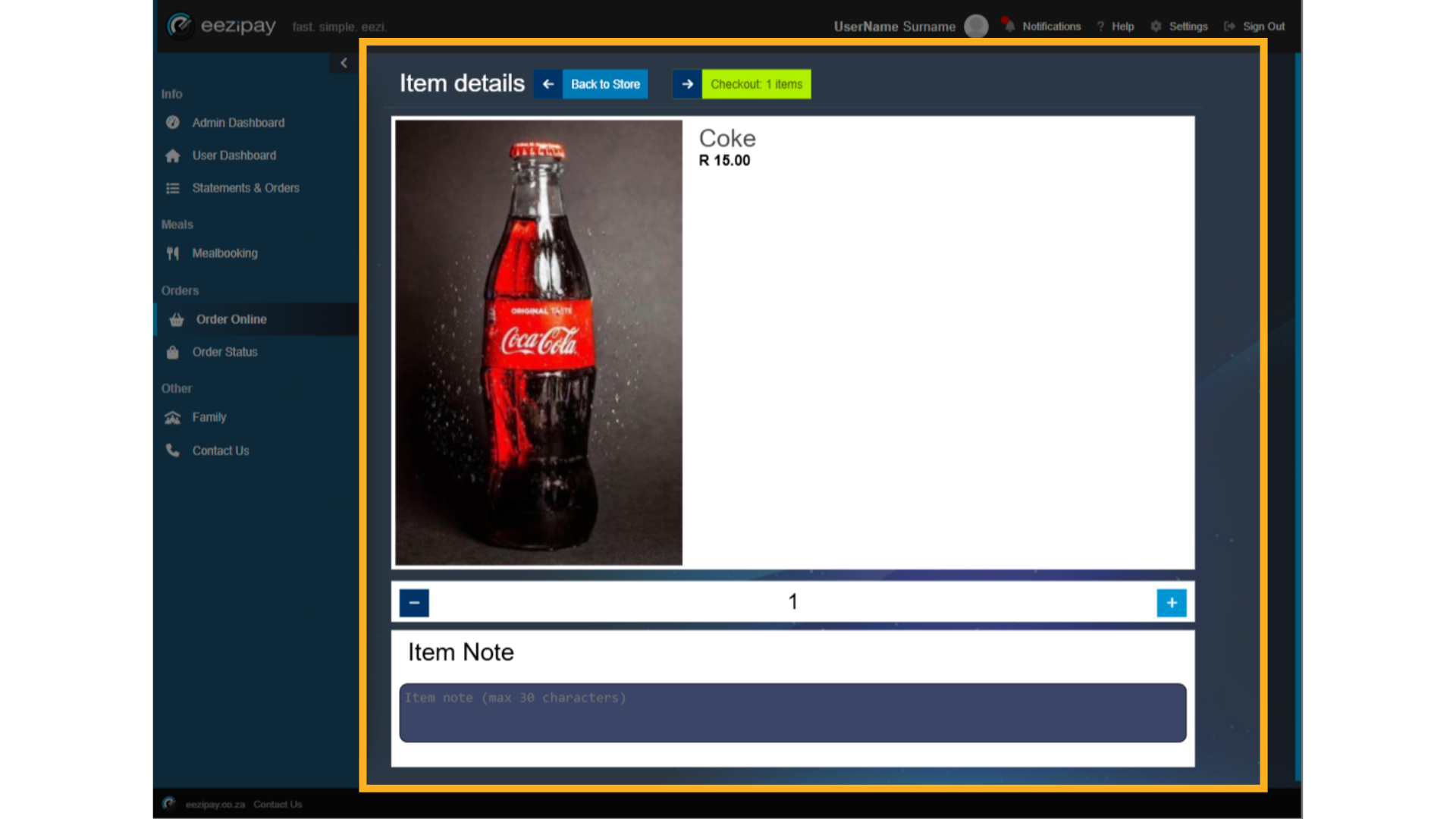 Online Ordering
